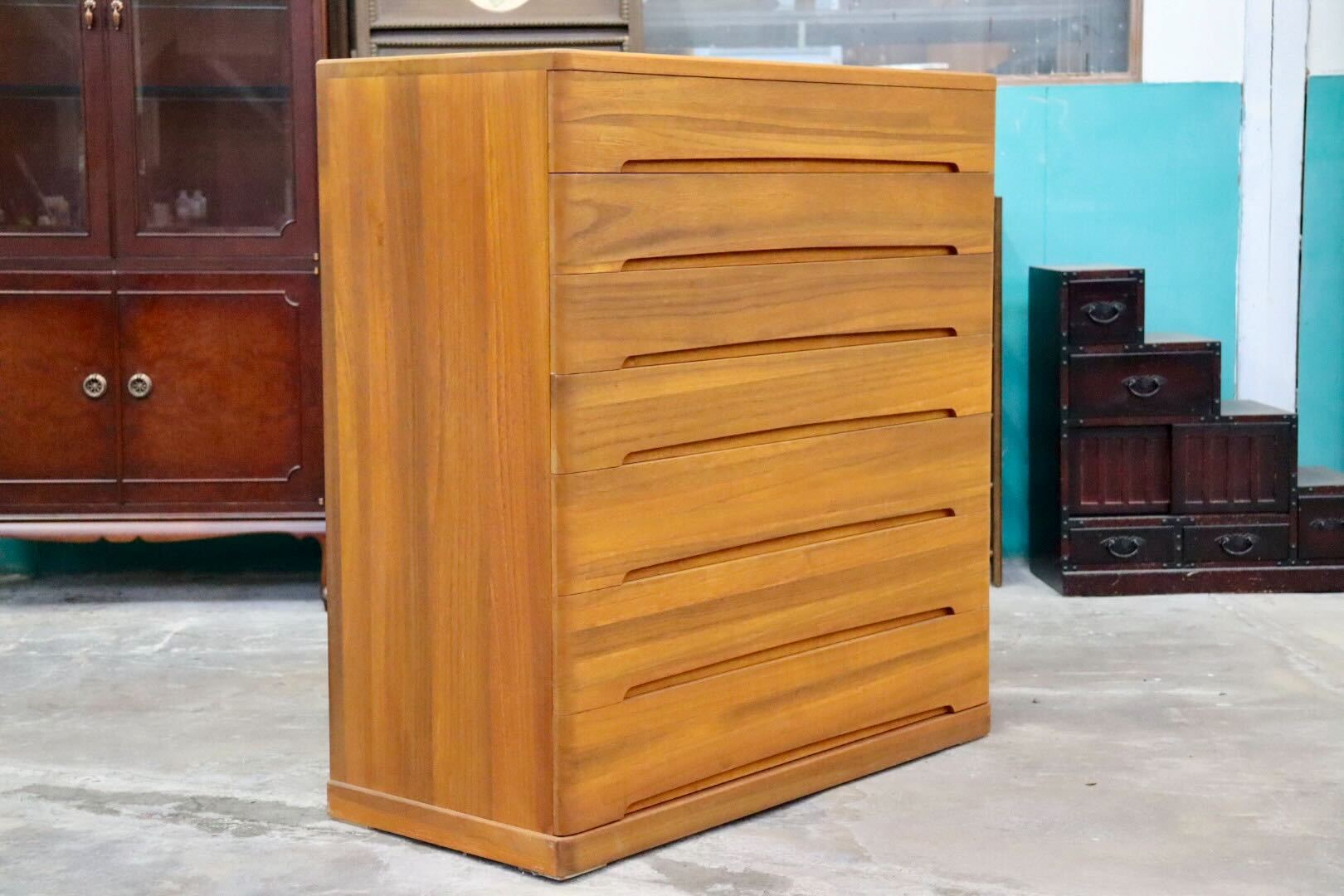 GMIH371A○高塚桐材商店 平翠作 7段チェスト 整理箪笥 洋服タンス 桐材 収納家具 たんす 和家具 和モダン 高級家具