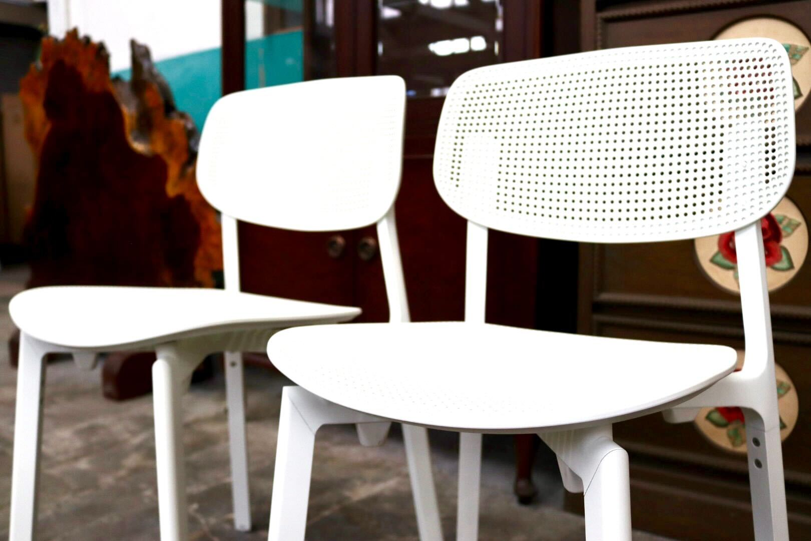 GMIS275I○KRISTALIA / クリスタリア COLANDER ダイニングチェア 椅子 2脚セット スタッキング モダン イタリア 白 展示品 定価約10万