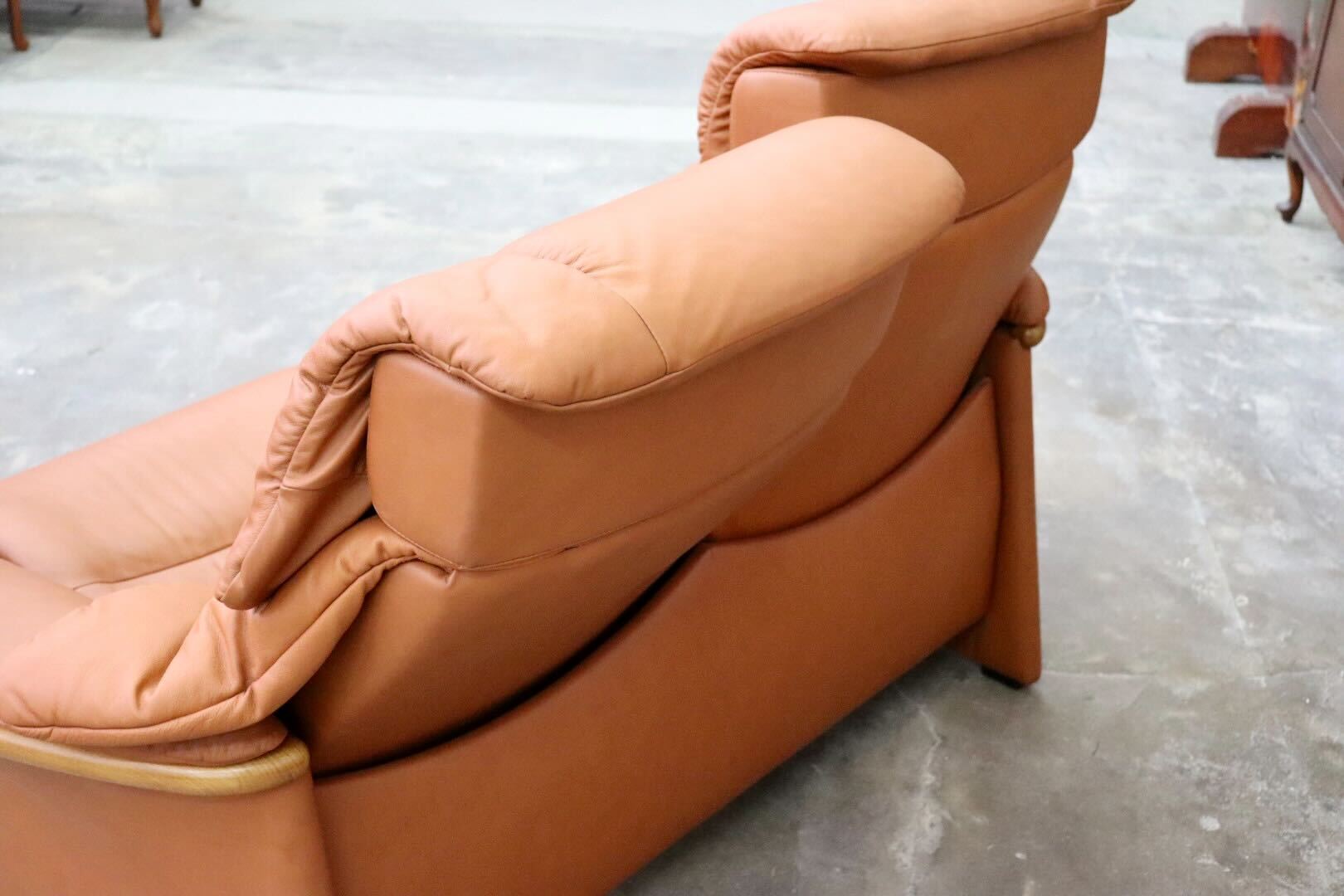 GMIS514○EKORNES / エコーネス エルドラド 2人掛けソファ ラブソファ 北欧 ノルウェー 最高級 本革 定価約62万 美品