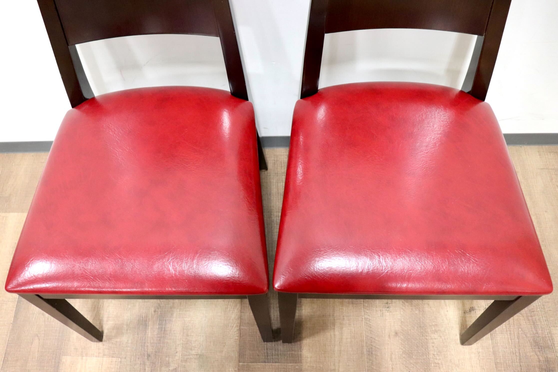 GMHH12C○CRES ダイニングチェア 椅子 2脚セット 食卓椅子 アームレスチェア 木製 合皮 モダン レトロ 店舗 カフェ 喫茶