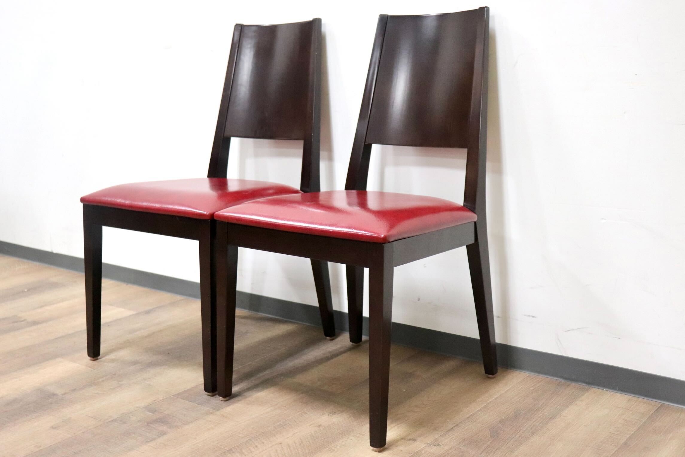 GMHH12C○CRES ダイニングチェア 椅子 2脚セット 食卓椅子 アームレスチェア 木製 合皮 モダン レトロ 店舗 カフェ 喫茶