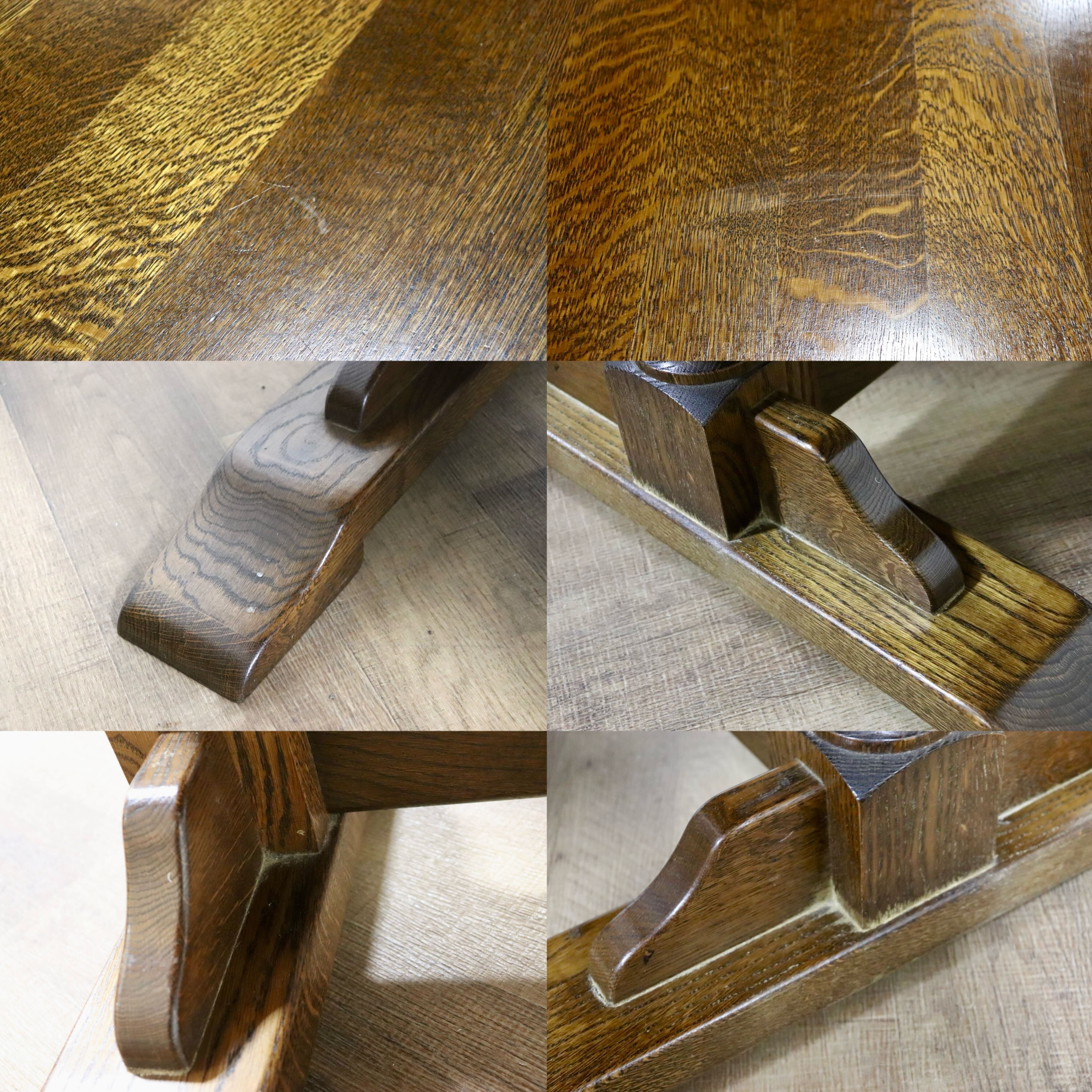 GMHS221○ダッチカントリー オーク材 無垢 堅牢 ダイニングテーブル 作業台 店舗什器 検)TEURLINCX & MEIJERS 起立木工 Netherlands