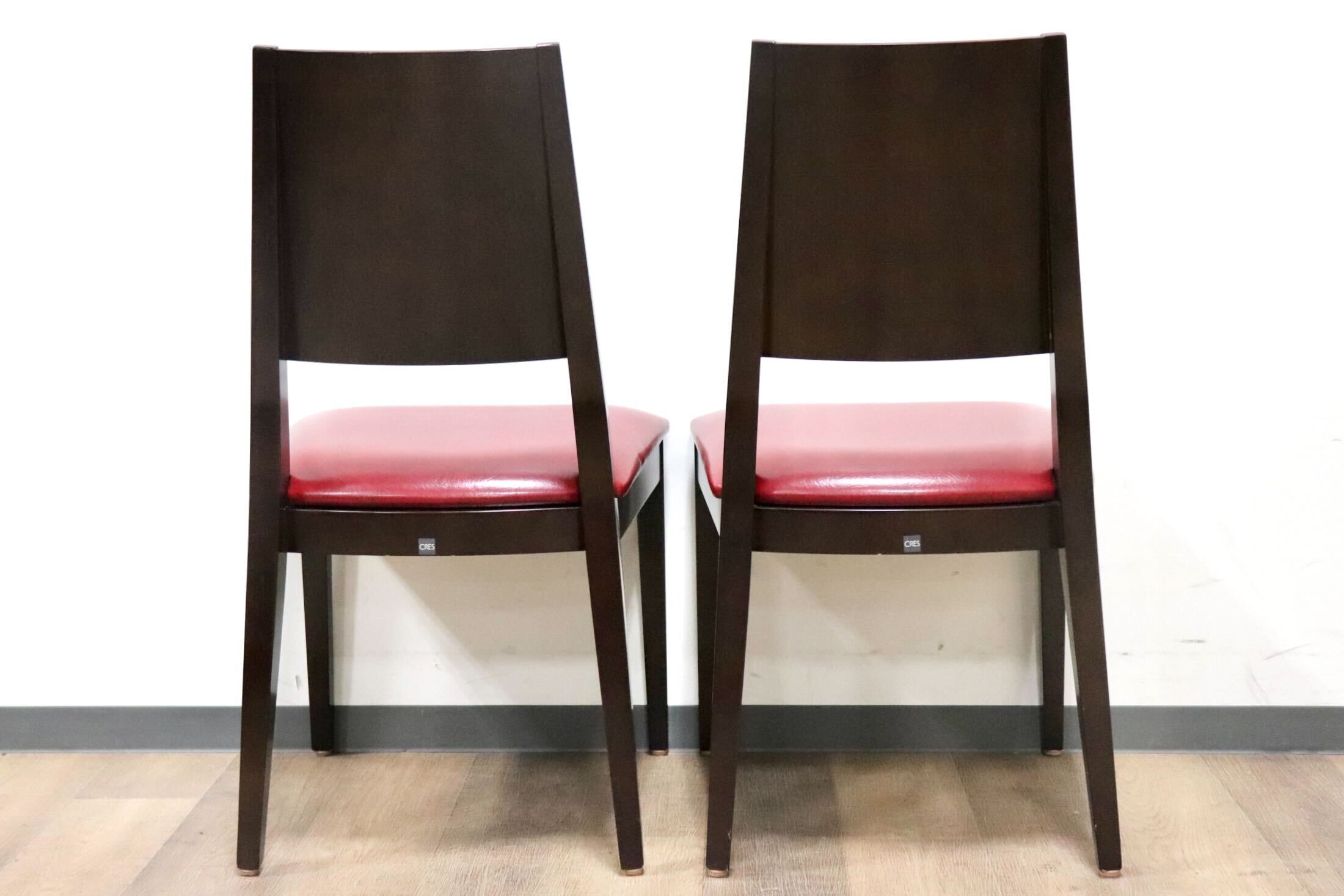 GMHH12C○CRES ダイニングチェア 椅子 2脚セット 食卓椅子 アームレスチェア 木製 合皮 モダン レトロ 店舗 カフェ 喫茶