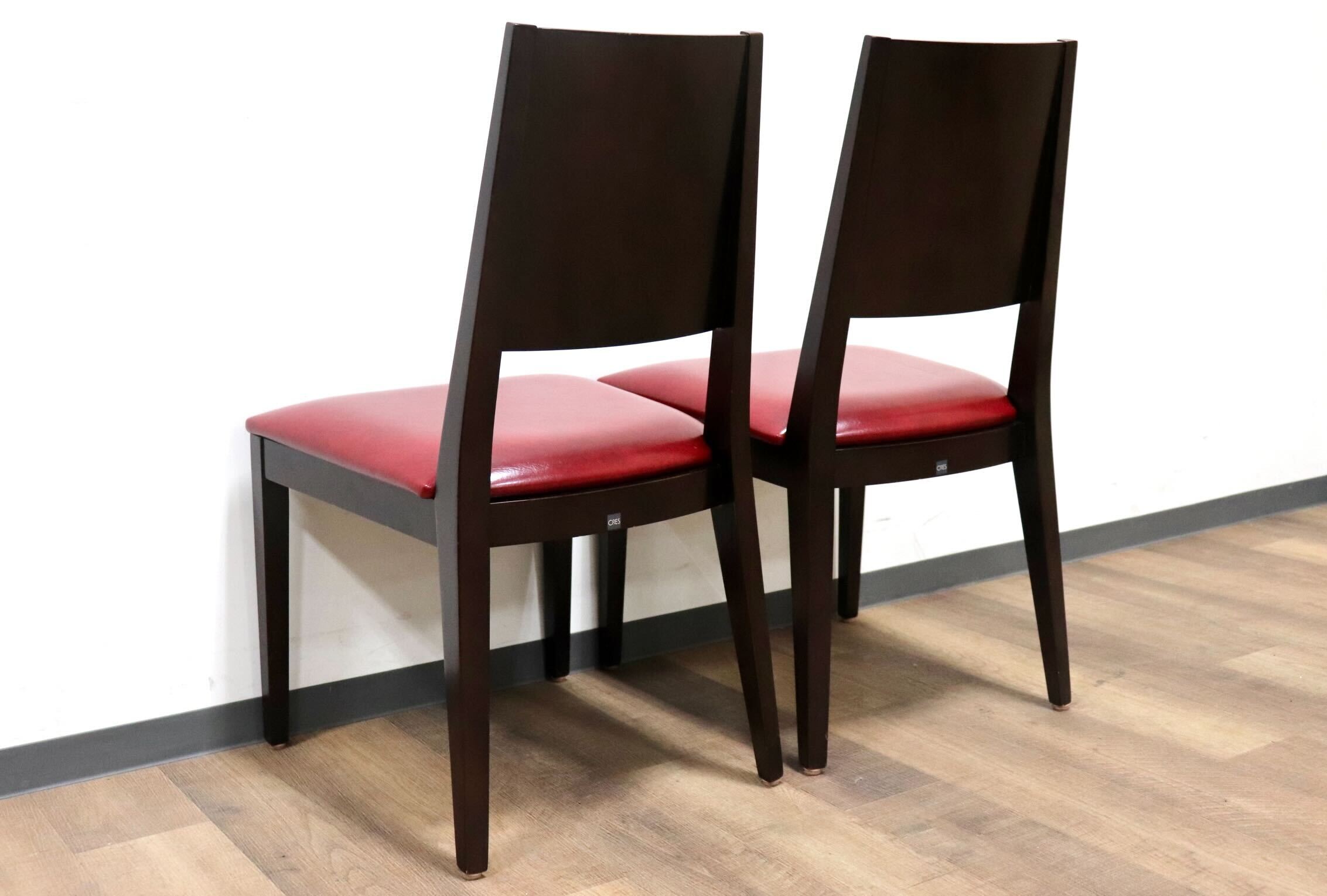 GMHH12C○CRES ダイニングチェア 椅子 2脚セット 食卓椅子 アームレスチェア 木製 合皮 モダン レトロ 店舗 カフェ 喫茶