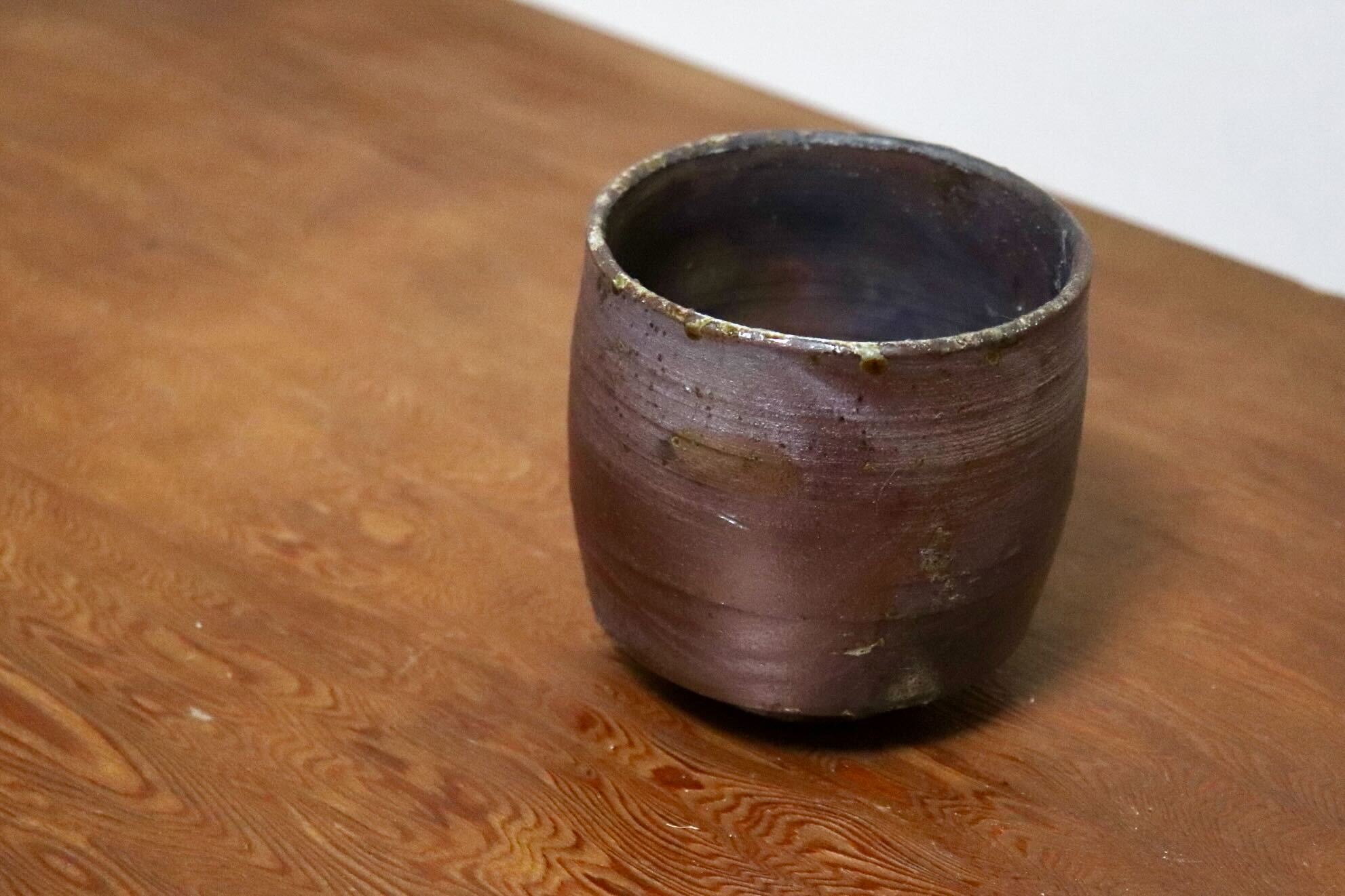 GMIO531◯丹文窯 丹波焼 焼しめ焼酎カップ 陶器 伝統工芸 丹波篠山 未使用