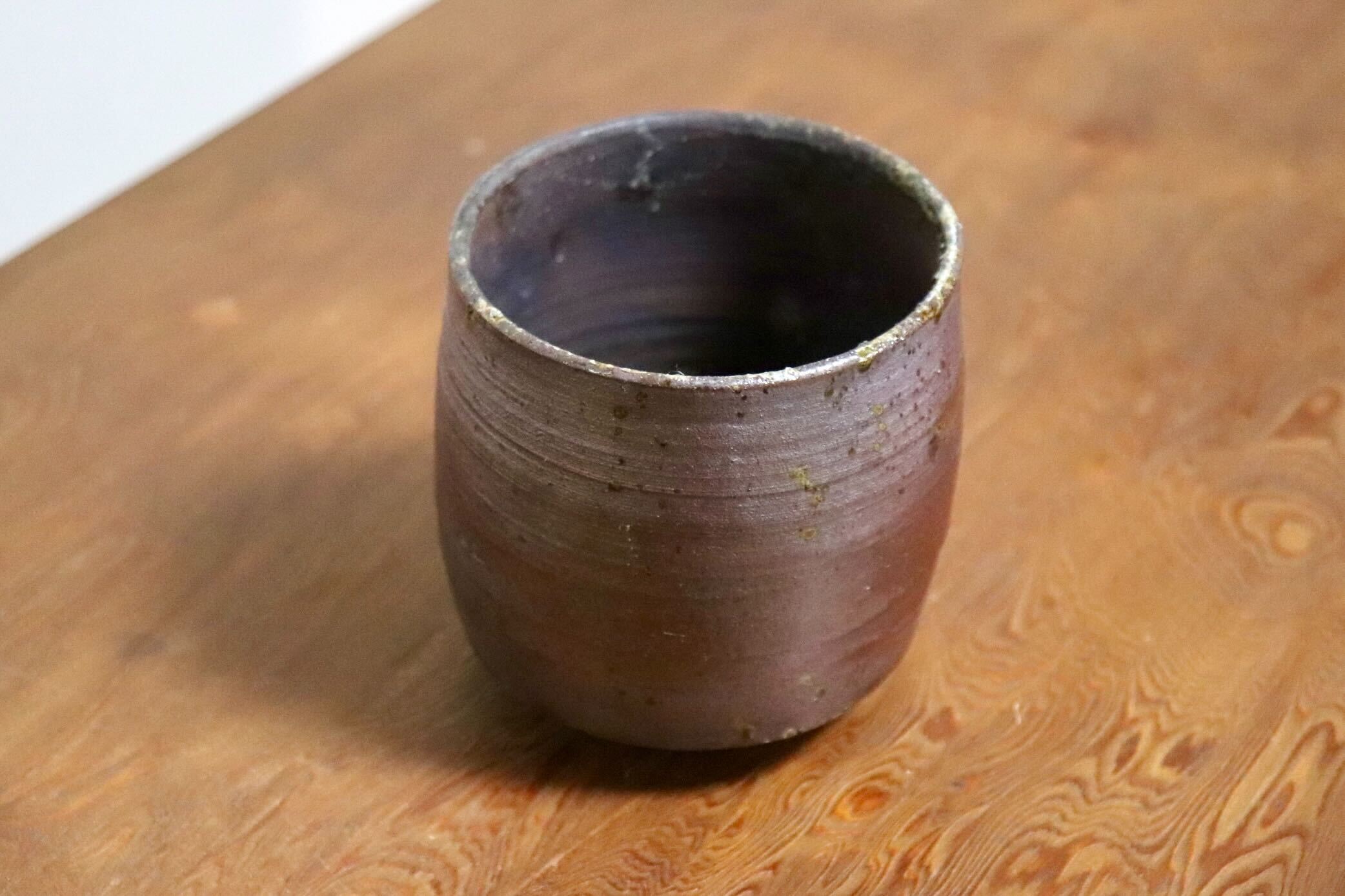 GMIO531◯丹文窯 丹波焼 焼しめ焼酎カップ 陶器 伝統工芸 丹波篠山 未使用