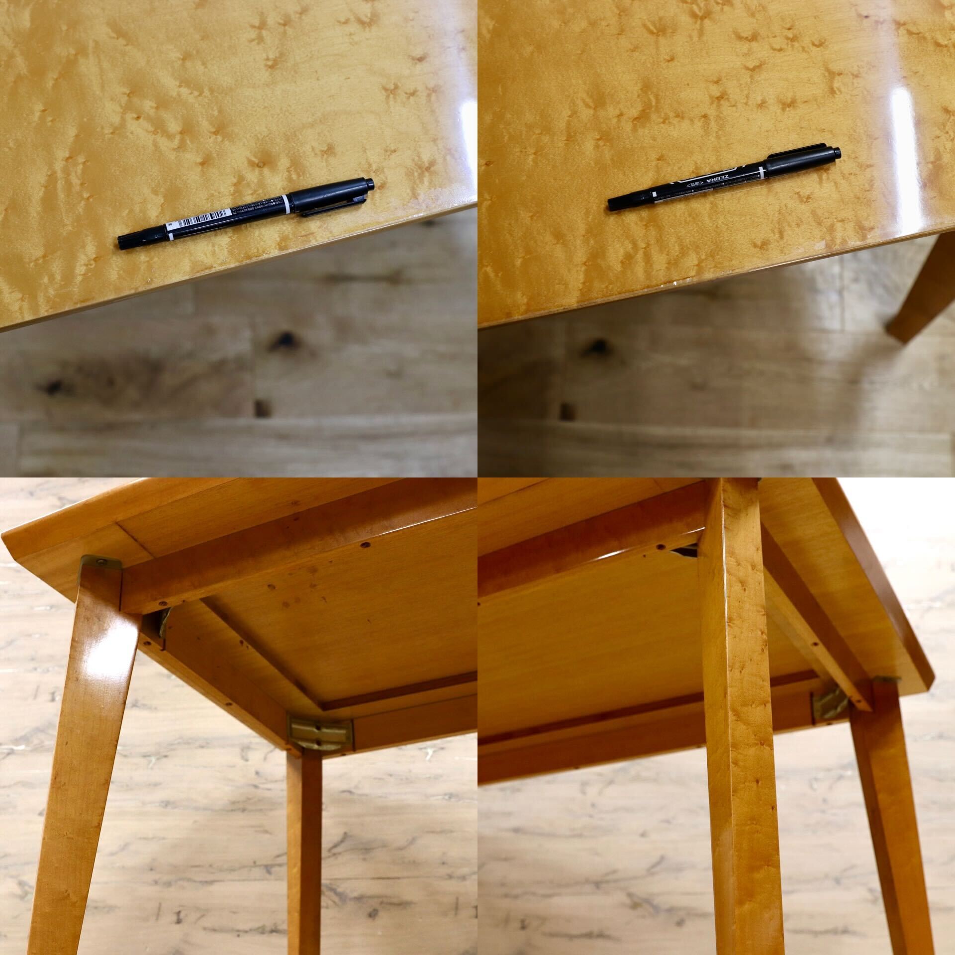 GMHS403○IDC大塚家具 スプレンダー ダイニングテーブル 食卓テーブル バーズアイメープル クラシック エレガント 最高級 約34万