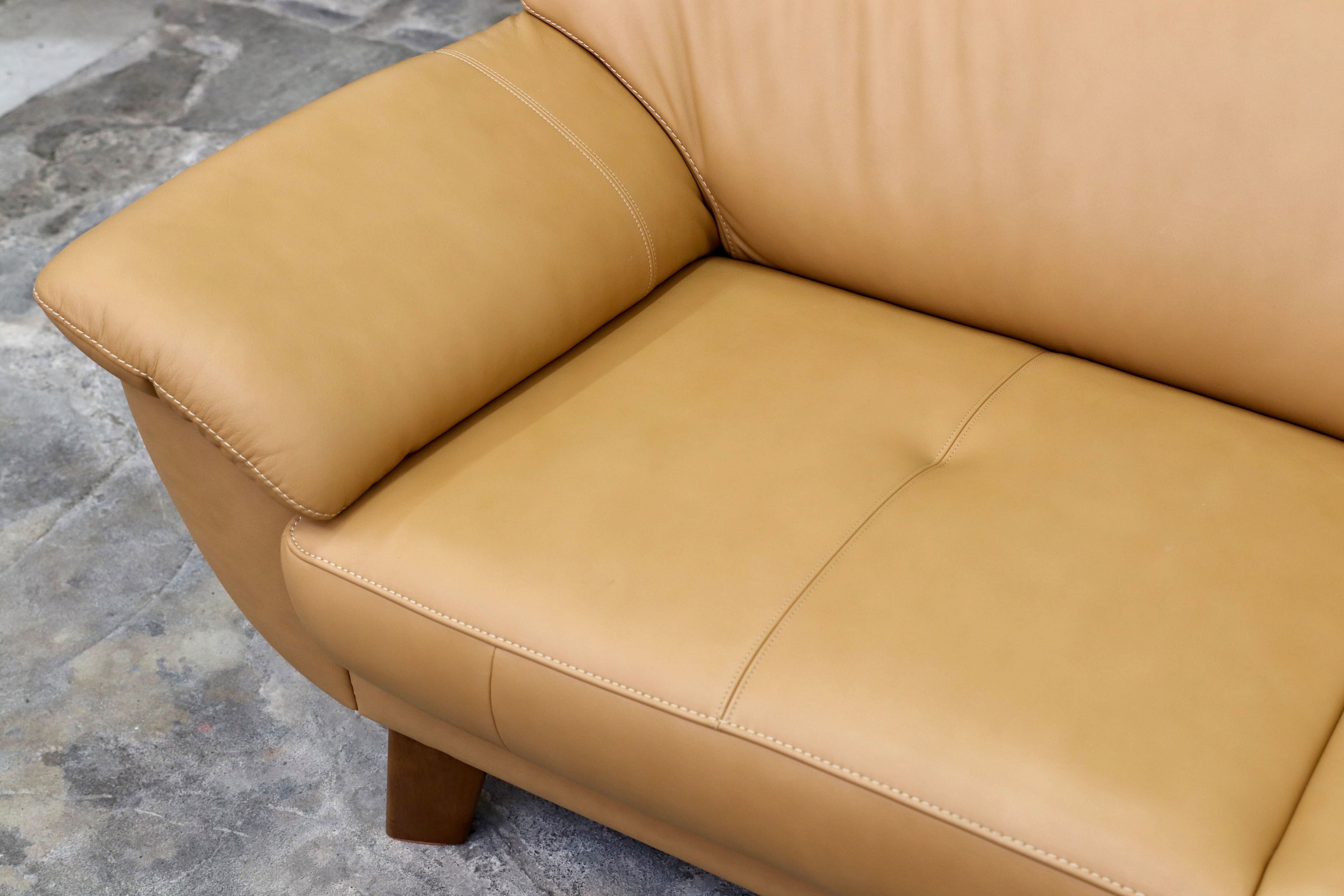 GMIK248○Chitano / チターノ Z172 2人掛けソファ ラブソファ アイボリー 前革 長椅子 karimoku カリモク セカンドハウス設置品