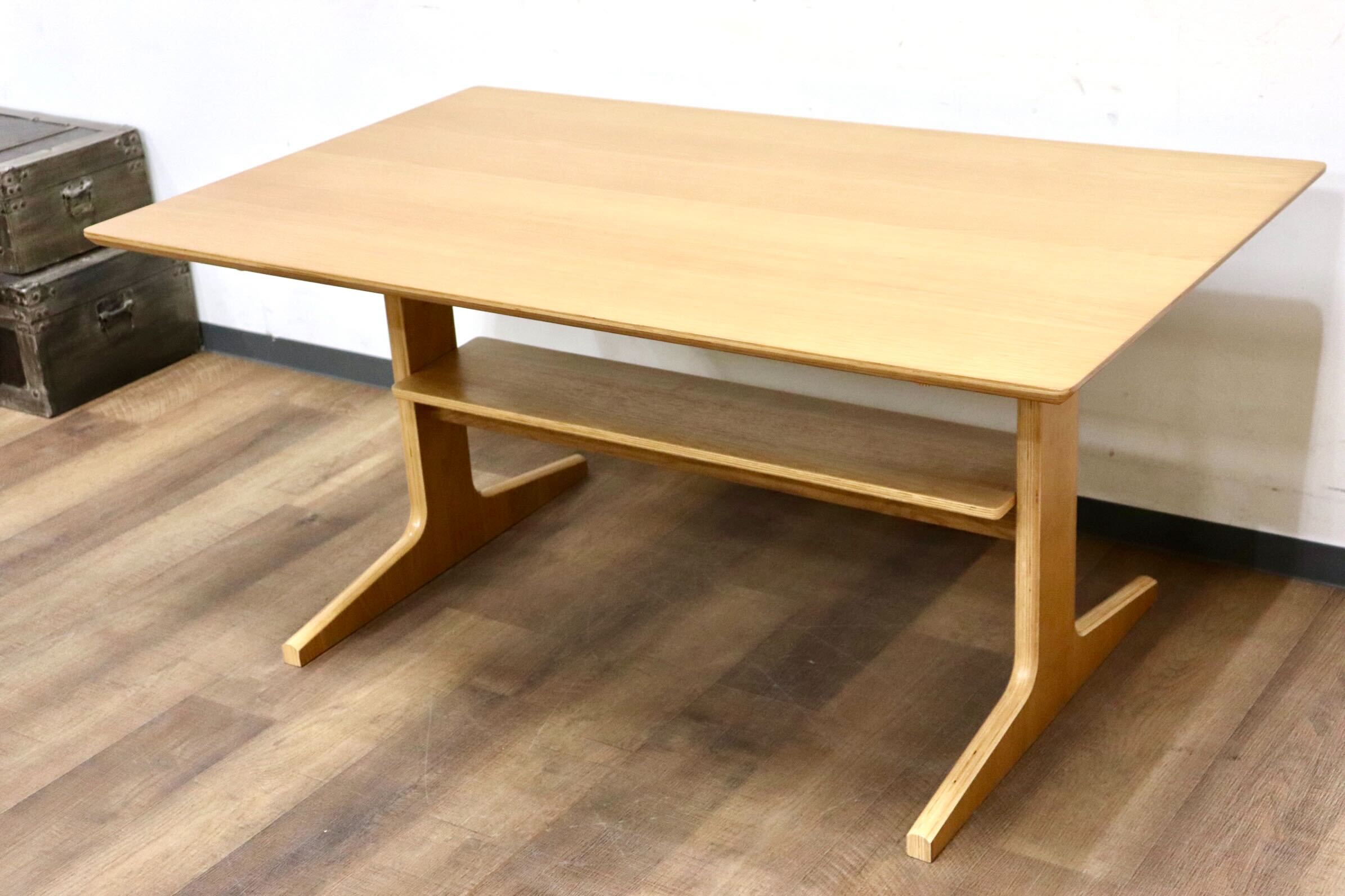 GMHK759○無印良品 / MUJI リビングでもダイニングでも使えるシリーズ オーク材 ダイニングテーブル 作業台 シンプル ナチュラル