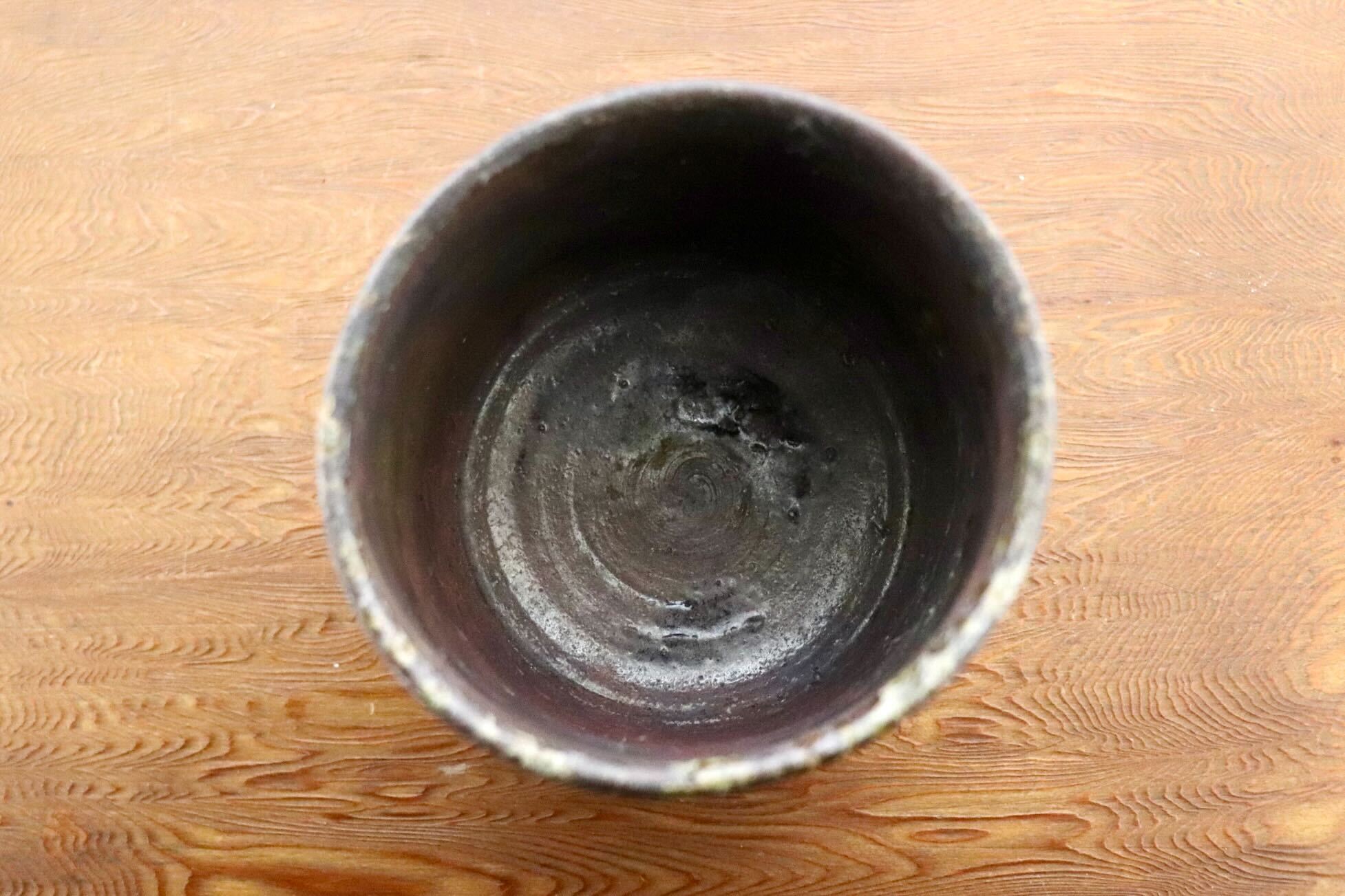 GMIO531◯丹文窯 丹波焼 焼しめ焼酎カップ 陶器 伝統工芸 丹波篠山 未使用