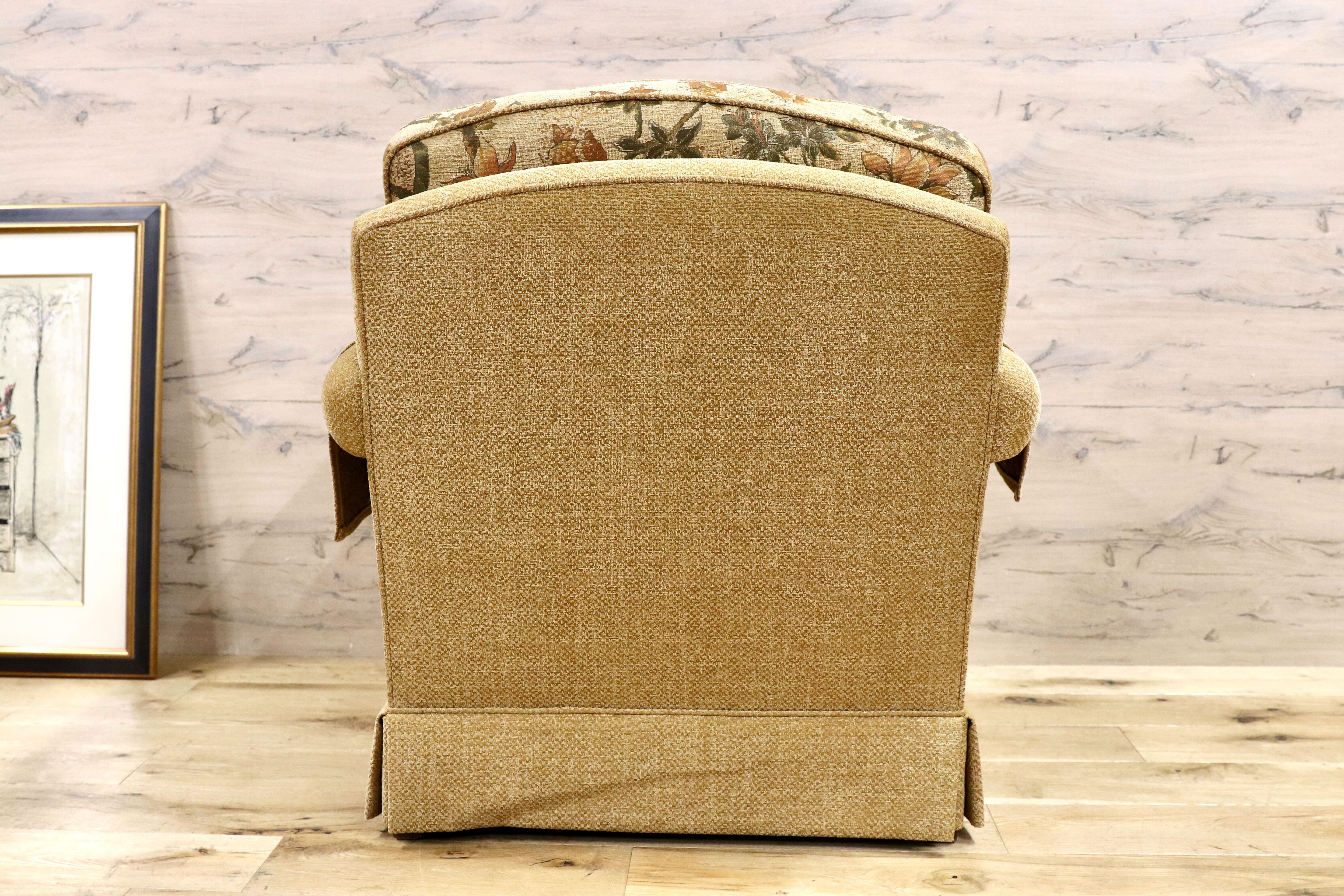 GMGS154A○DREXEL HERITAGE / ドレクセルヘリテイジ 最高級 1人掛けソファ シングルソファ ファブリック クラシック 定価約60万 美品