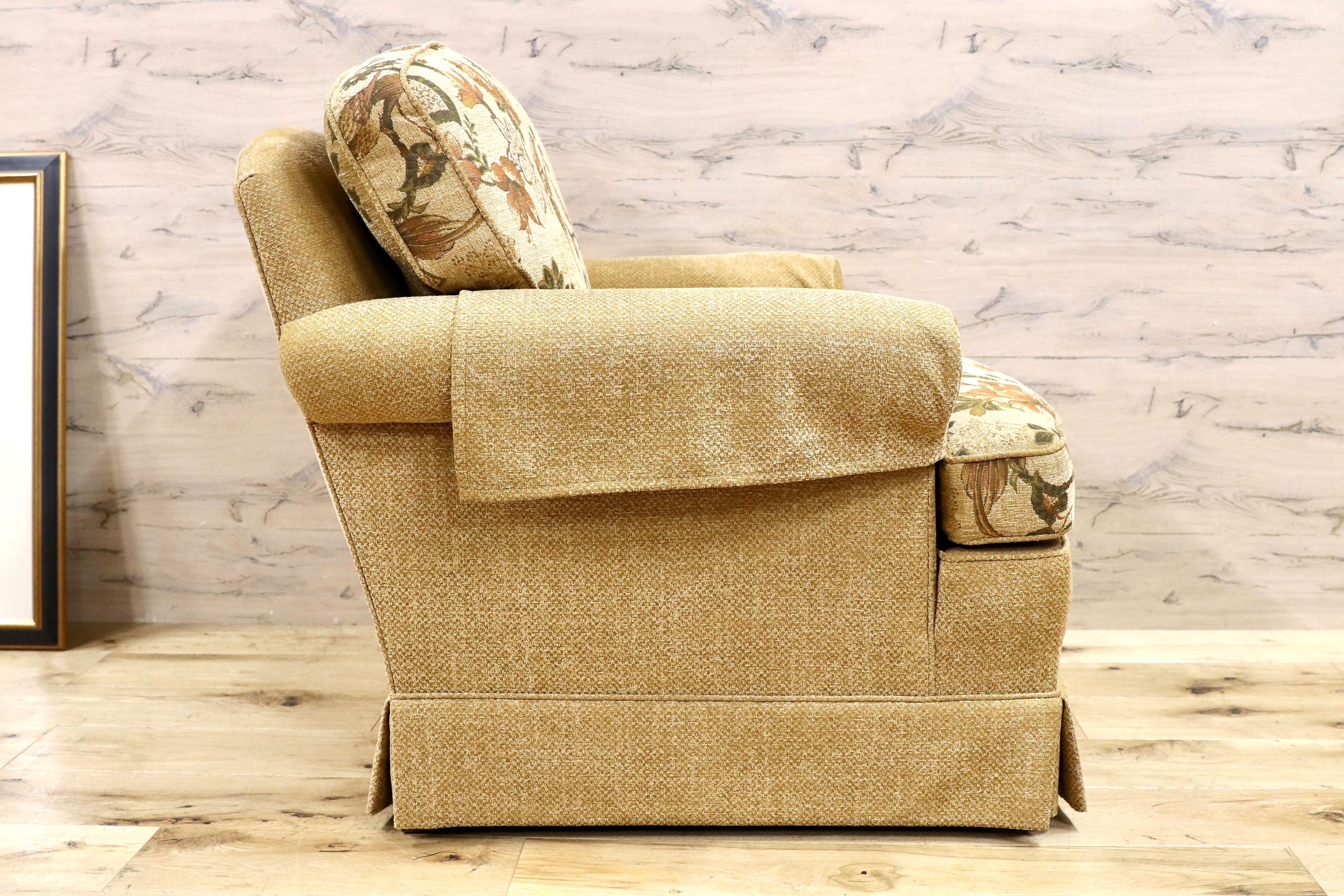 GMGS154A○DREXEL HERITAGE / ドレクセルヘリテイジ 最高級 1人掛けソファ シングルソファ ファブリック クラシック 定価約60万 美品