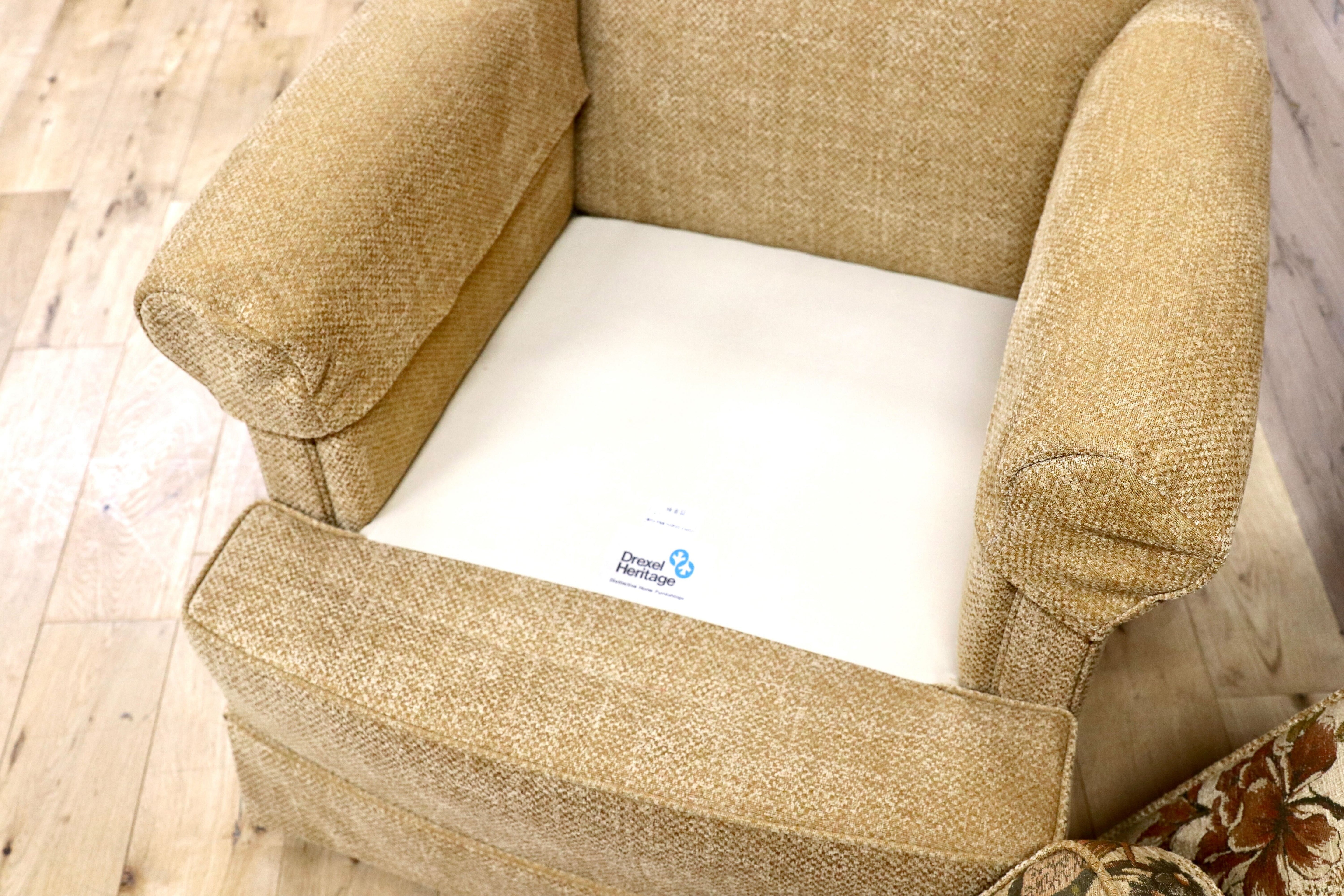 GMGS154A○DREXEL HERITAGE / ドレクセルヘリテイジ 最高級 1人掛けソファ シングルソファ ファブリック クラシック 定価約60万 美品