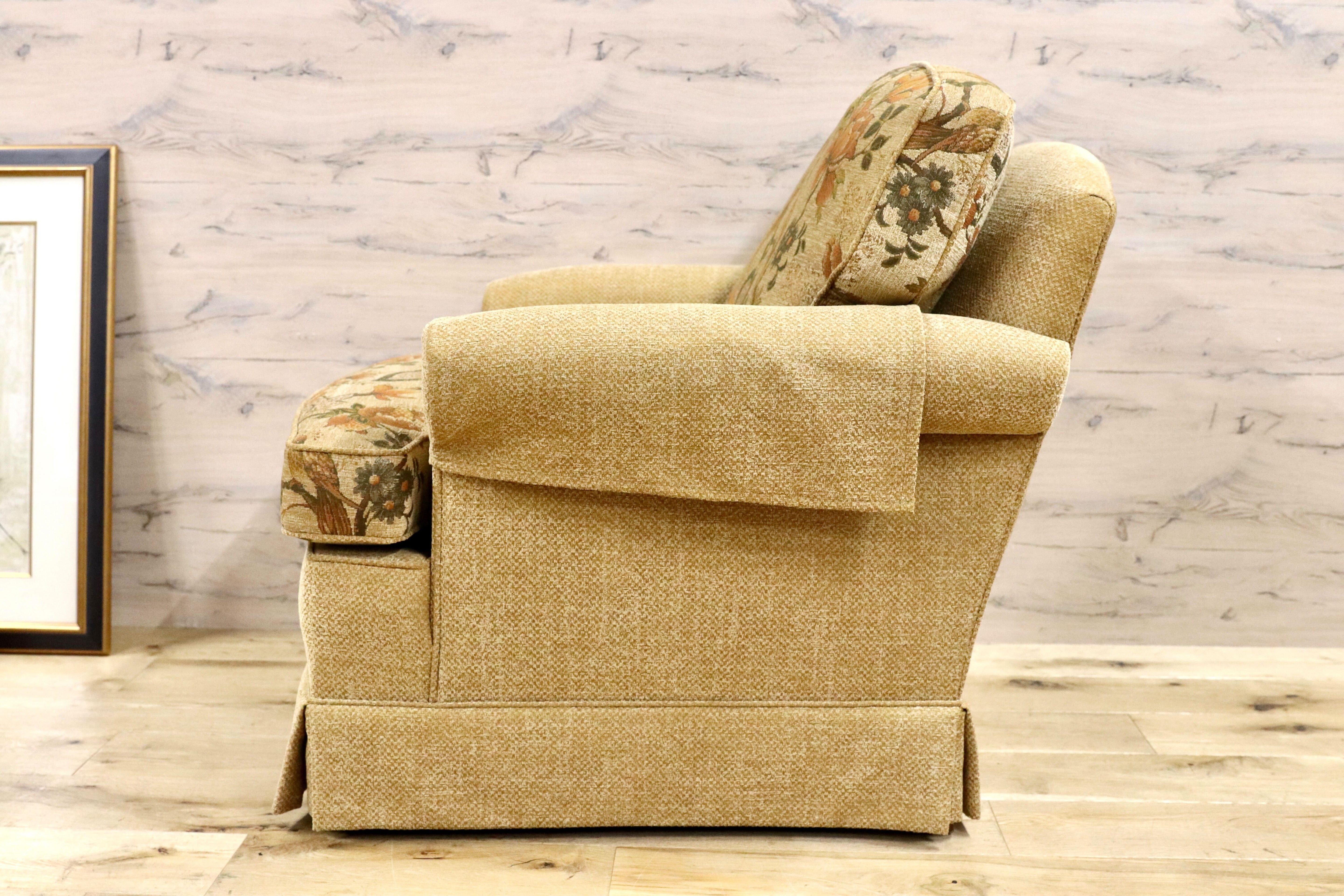 GMGS154B○DREXEL HERITAGE / ドレクセルヘリテイジ 最高級 1人掛けソファ シングルソファ ファブリック クラシック 定価約60万 美品