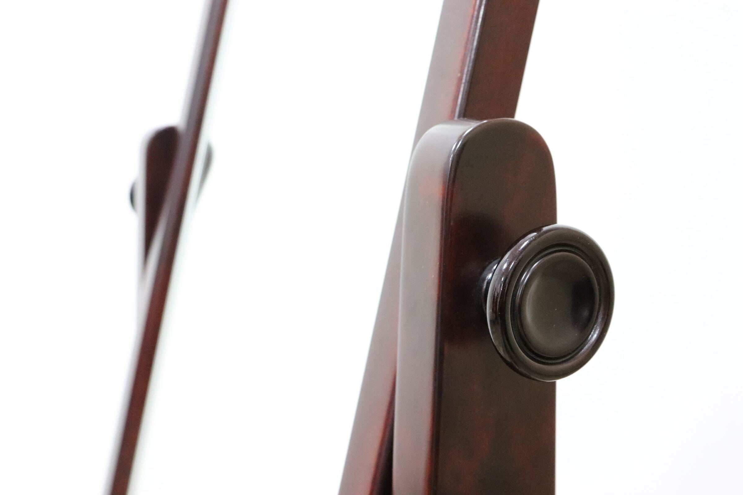 GMGF107○安芸民芸 スタンドミラー 鏡 姿見 全身鏡 椛 樺材 無垢材 和家具 民芸家具 伝統工芸 和室 和モダン レトロ アンティーク