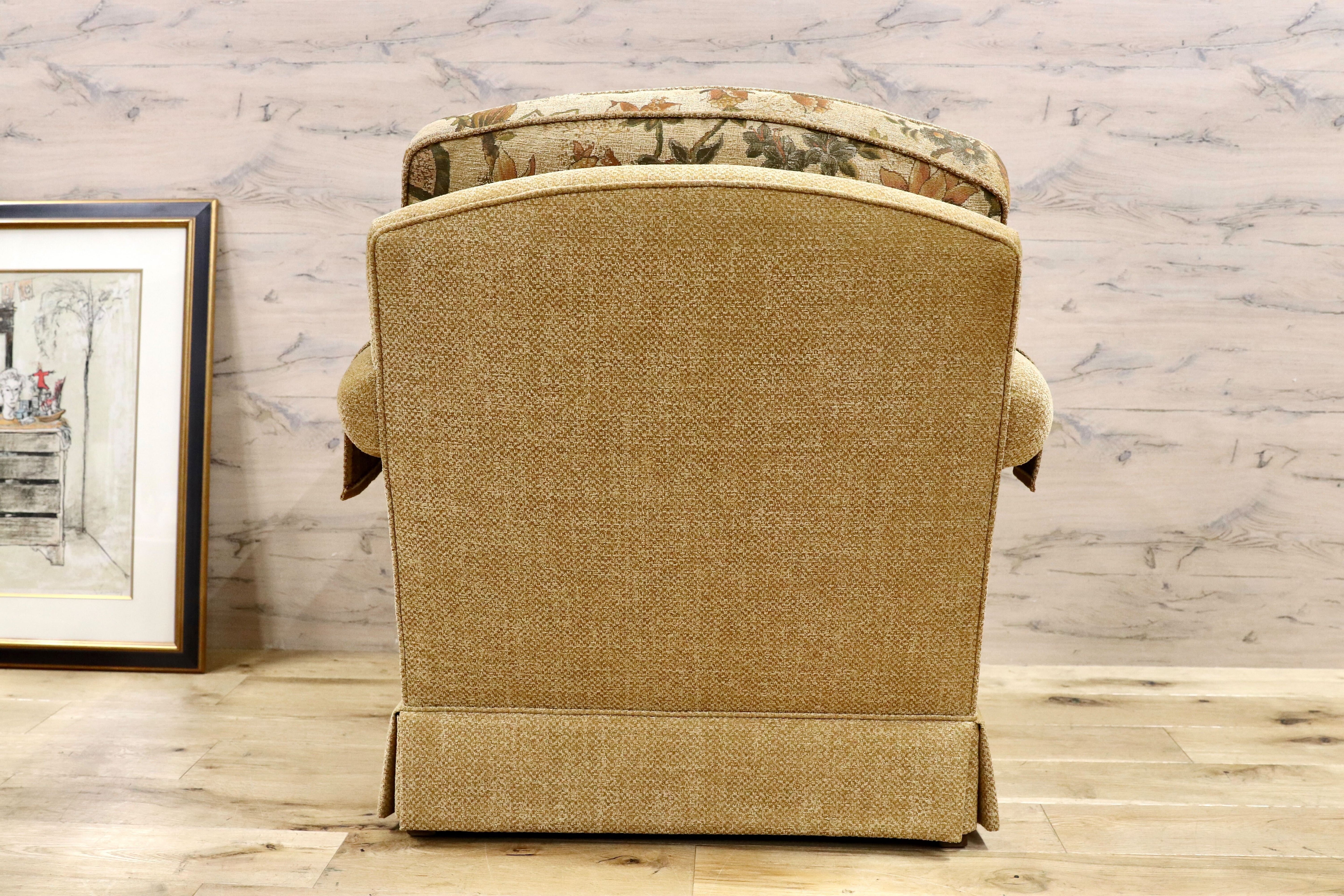 GMGS154B○DREXEL HERITAGE / ドレクセルヘリテイジ 最高級 1人掛けソファ シングルソファ ファブリック クラシック 定価約60万 美品