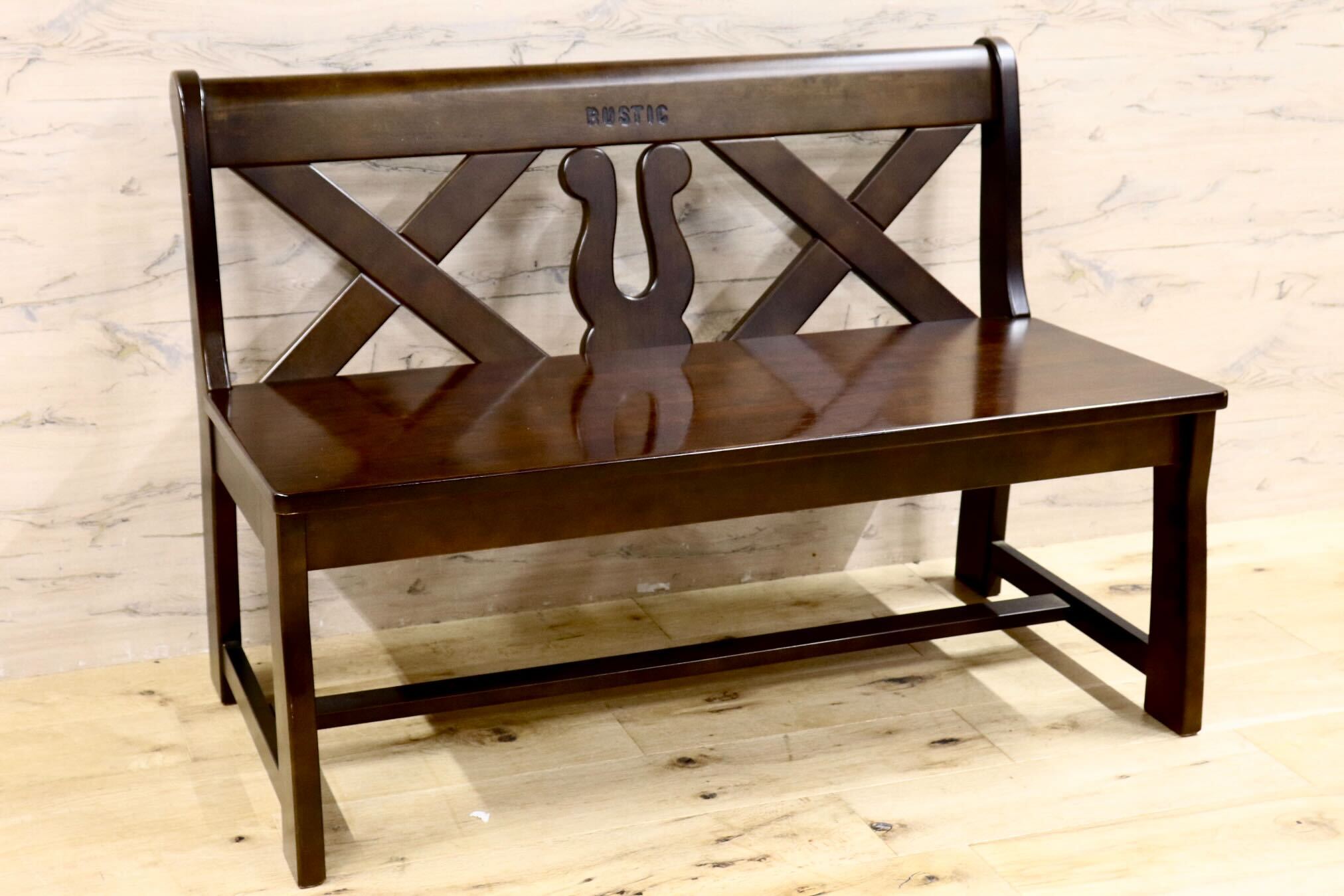 GMIH261B○karimoku / カリモク RUSTIC ルスティック ベンチ ダイニングチェア 椅子 レトロ カントリー 人気廃番 国産家具