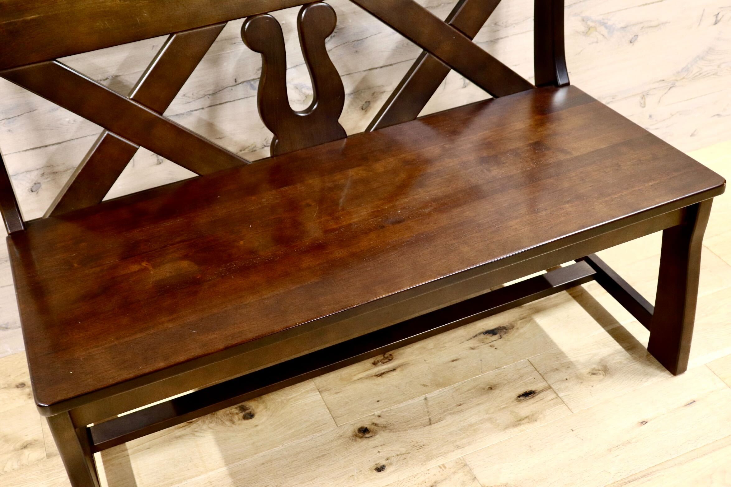 GMIH261B○karimoku / カリモク RUSTIC ルスティック ベンチ ダイニングチェア 椅子 レトロ カントリー 人気廃番 国産家具