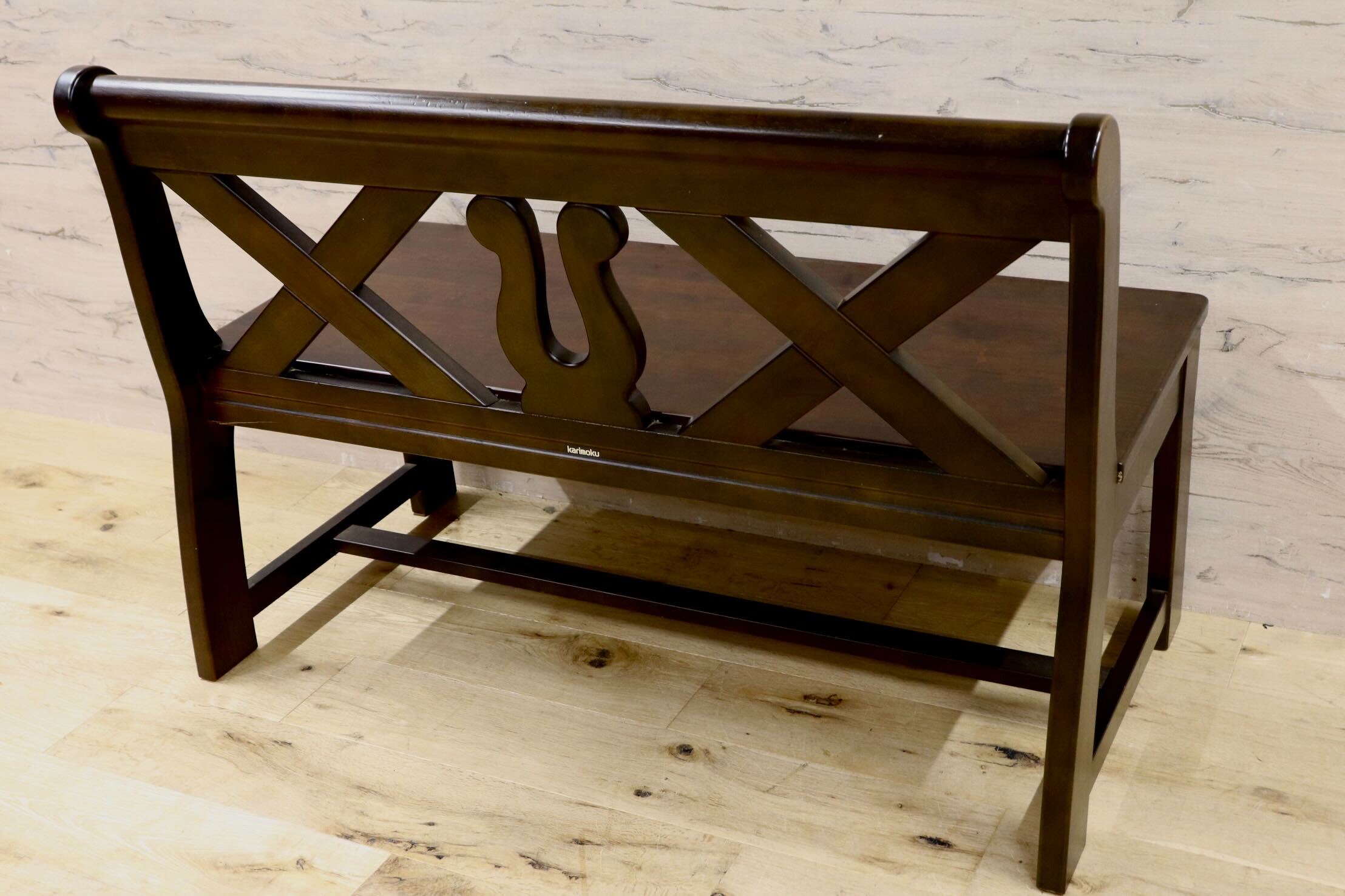 GMIH261B○karimoku / カリモク RUSTIC ルスティック ベンチ ダイニングチェア 椅子 レトロ カントリー 人気廃番 国産家具