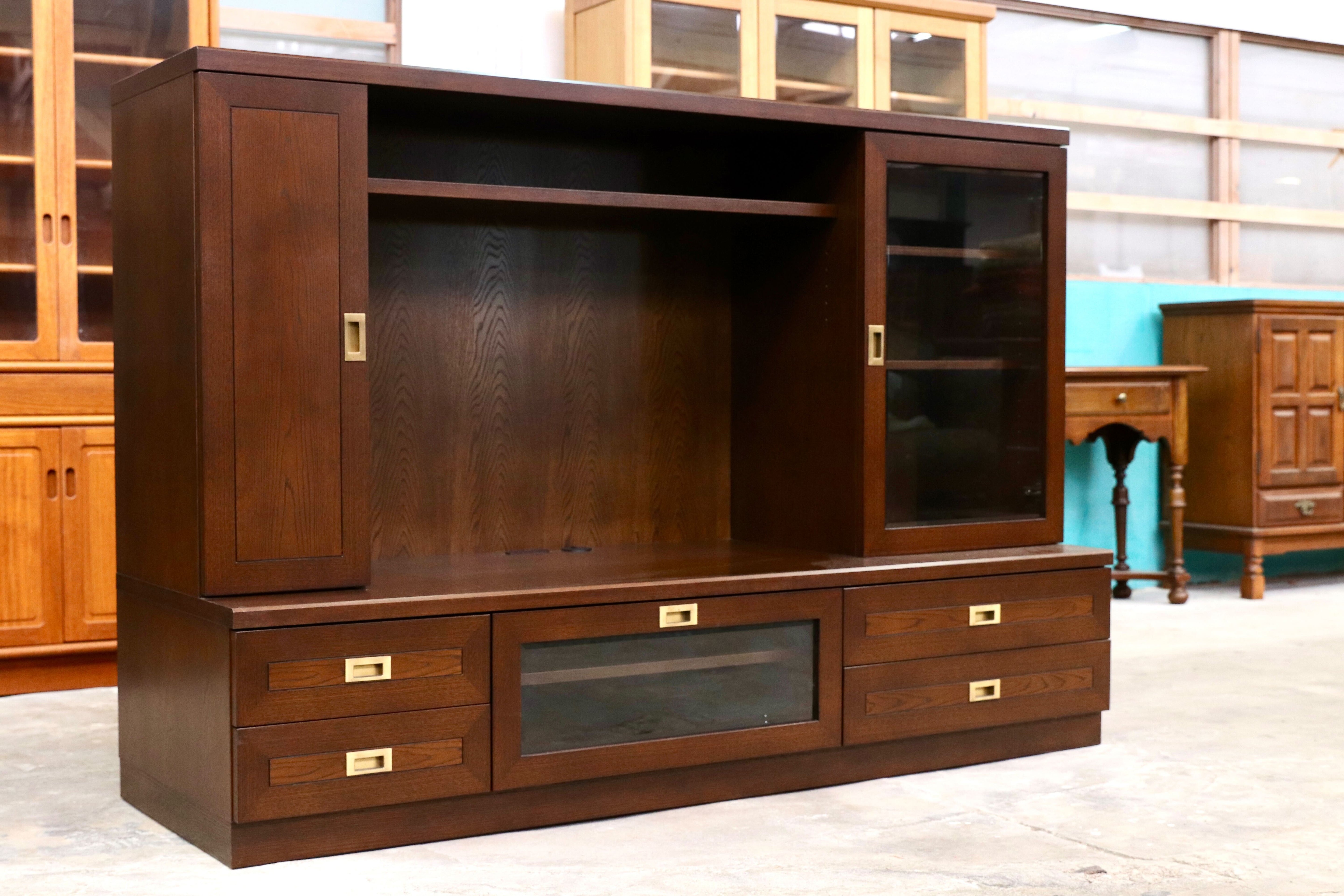 GMIK270○高橋工芸 府中家具 SEED シード リビングボード 飾り棚 キャビネット テレビボード クラシック 検)カリモク ドマーニ