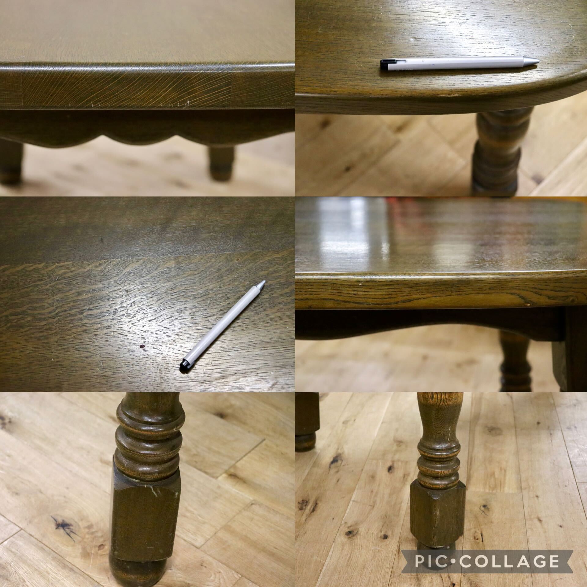 GMIK619○オーク無垢材 ダイニングテーブル 食卓テーブル 作業台 カントリー 机 検)永田良介商店 神戸洋家具