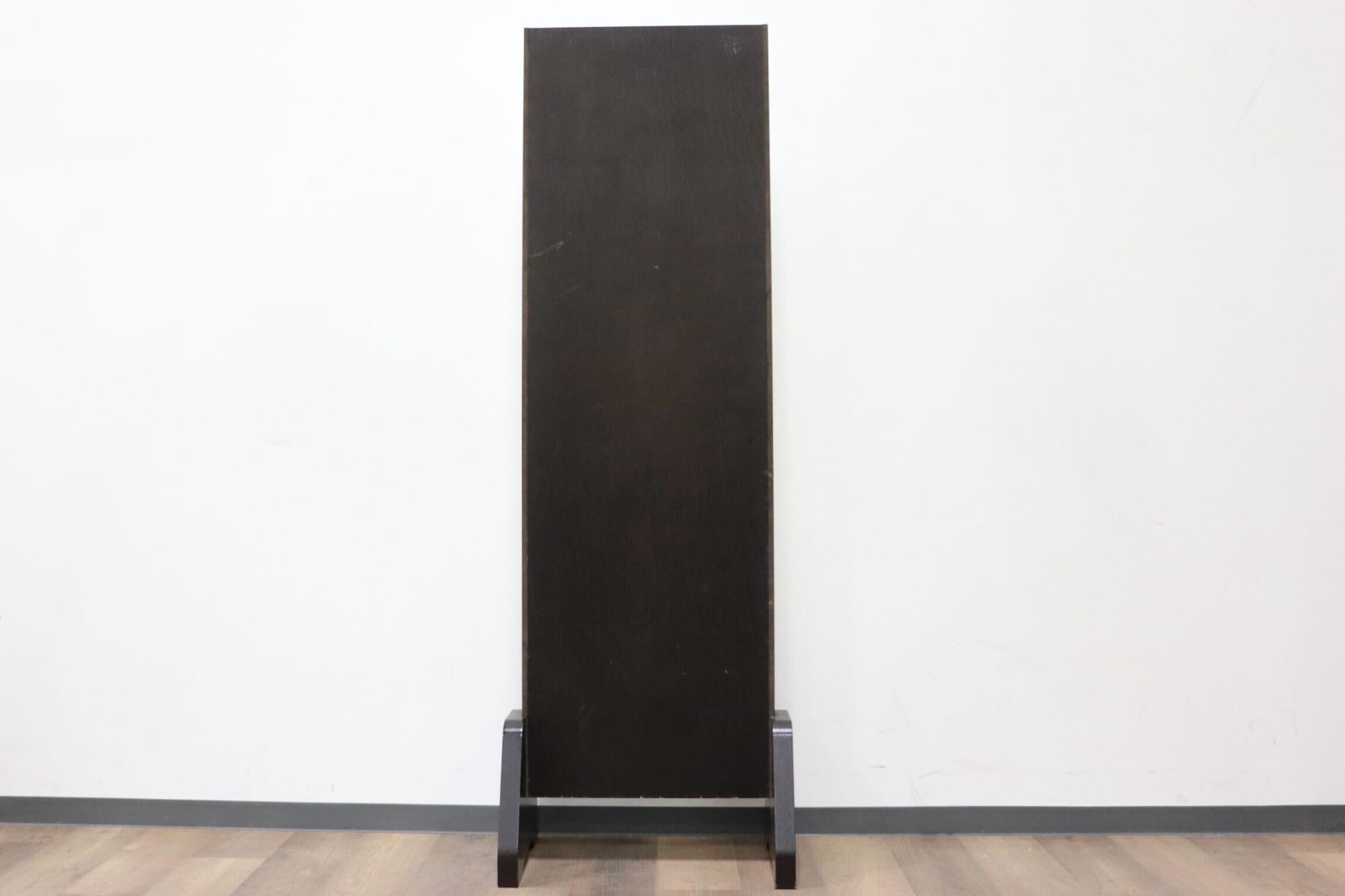 GMGF106○鎌倉彫 スタンドミラー 鏡 姿見 全身鏡 木製 彫刻 漆塗り 着付け鏡 和家具 民芸家具 伝統工芸 和室 和モダン レトロ アンティーク