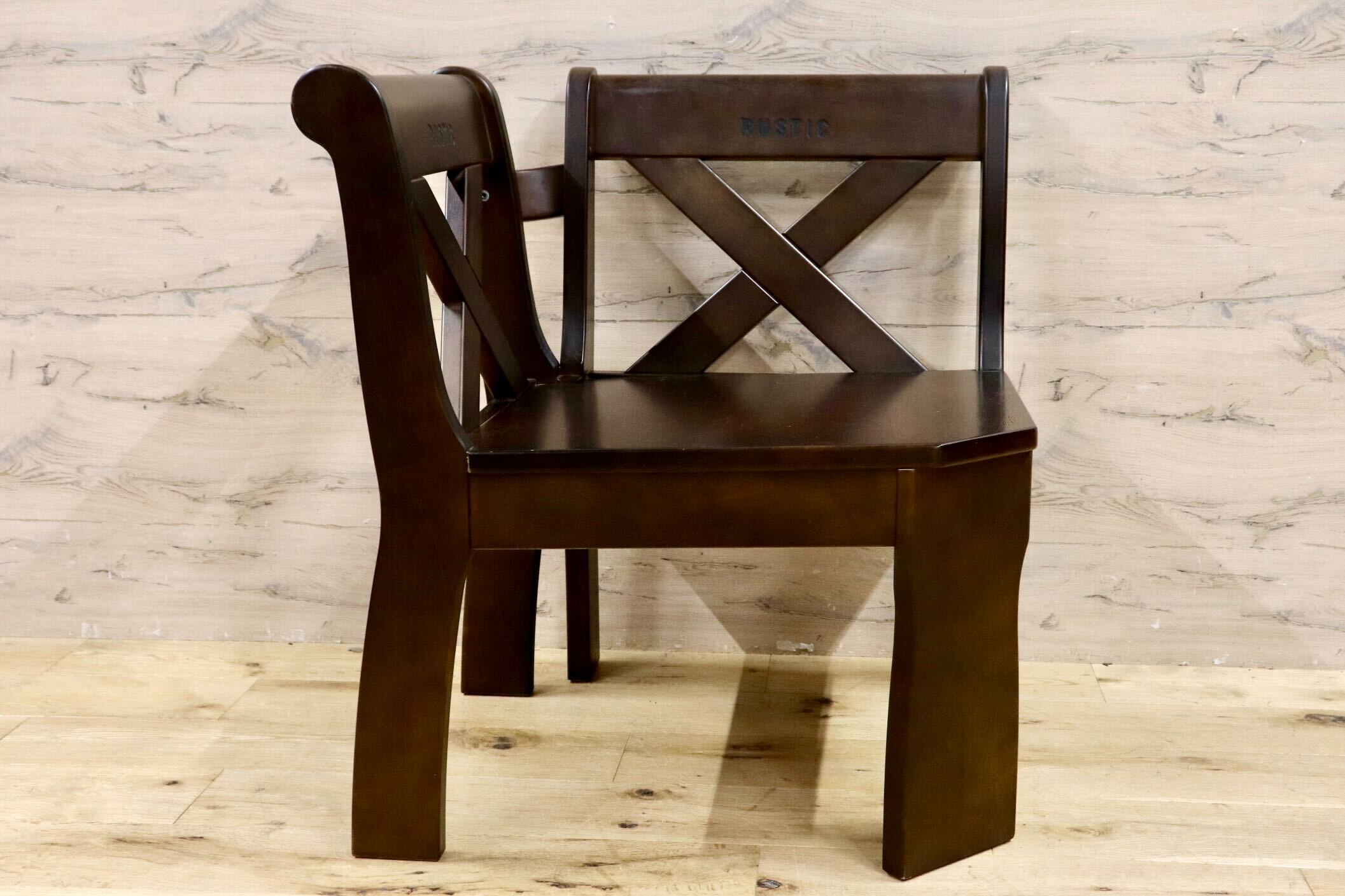 GMIH261C○karimoku / カリモク RUSTIC ルスティック コーナーベンチ ベンチチェア 椅子 国産家具 廃番 ヴィンテージ