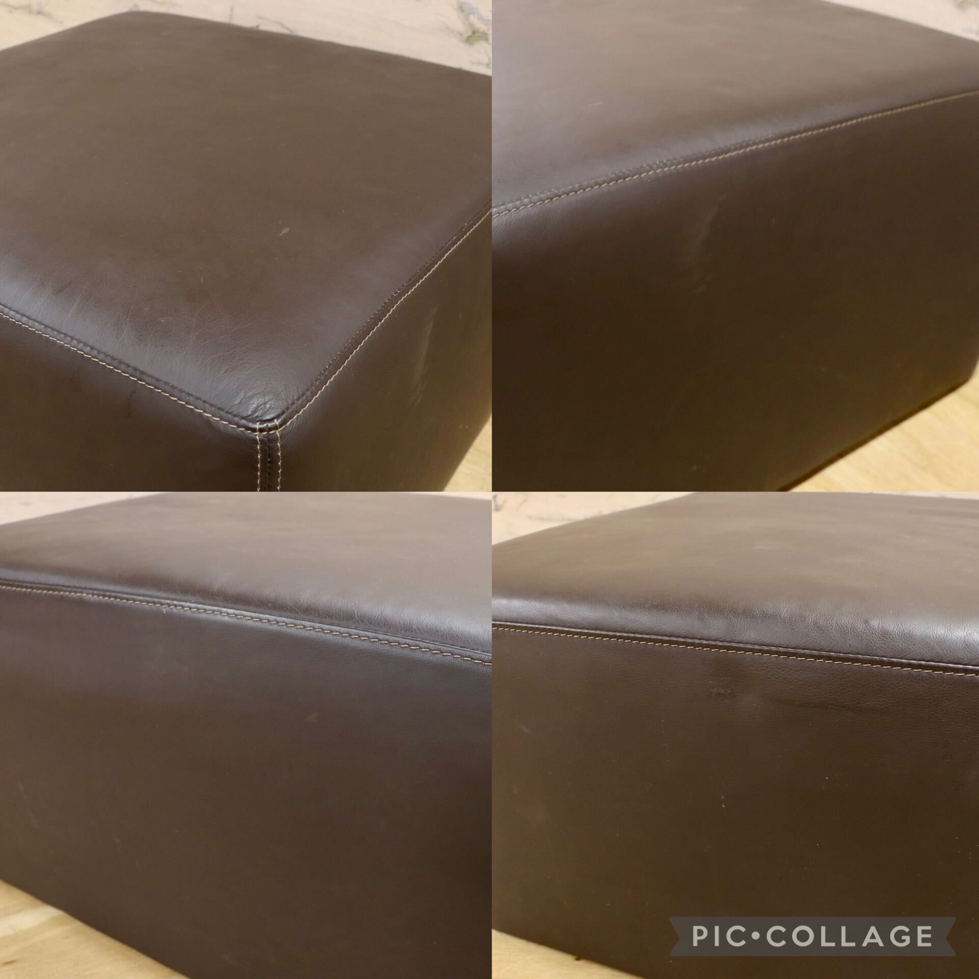 GMIK871○ BoConcept / ボーコンセプト スツール オットマン 北欧家具 デンマーク ソファ 本革 キューブソファ レザー ブロックソファ