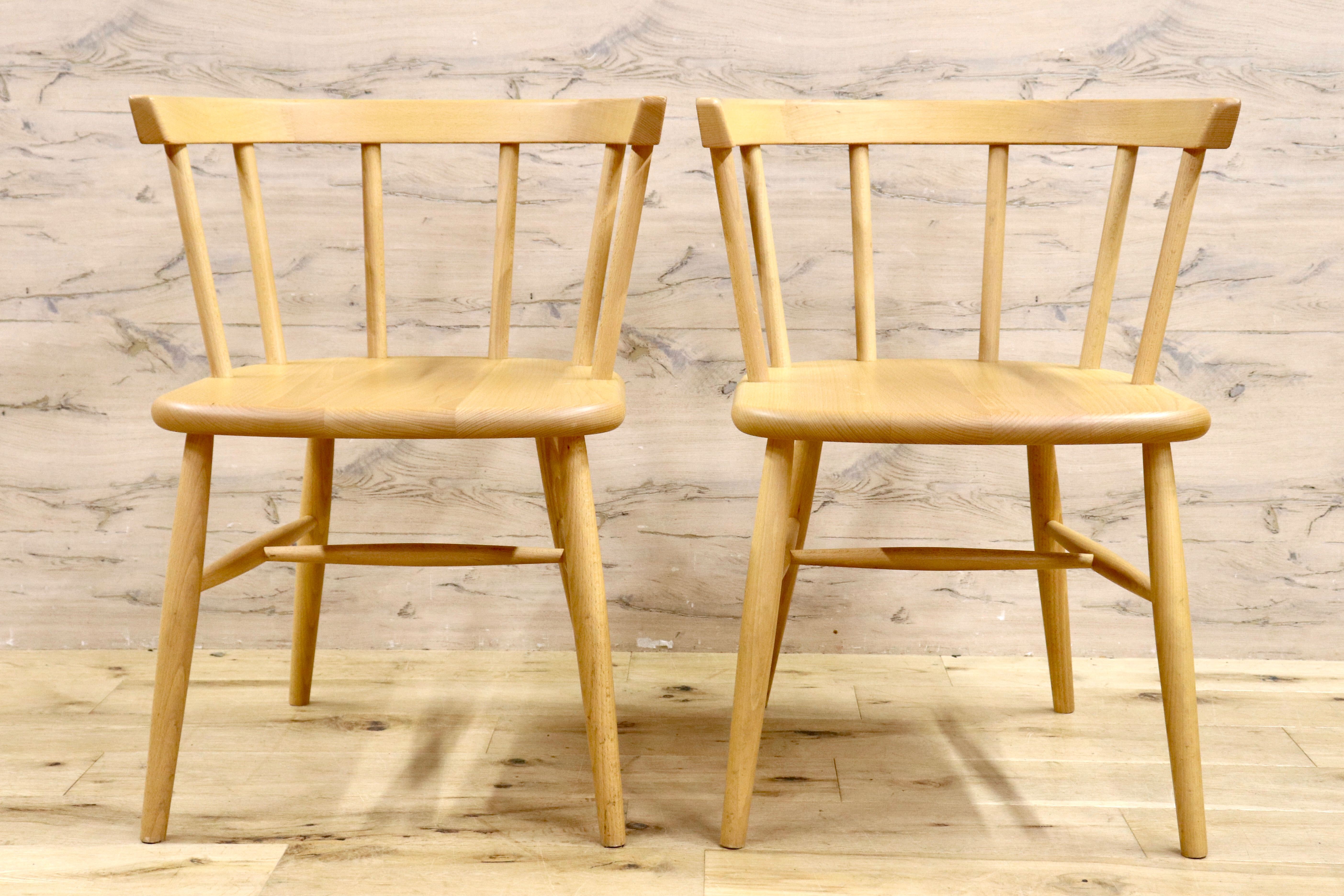 GMIH263D○KINOSHITA / キノシタ calore ダイニングチェア 2脚セット セミアームチェア 椅子 シンプル ナチュラル 木製家具 北欧スタイル