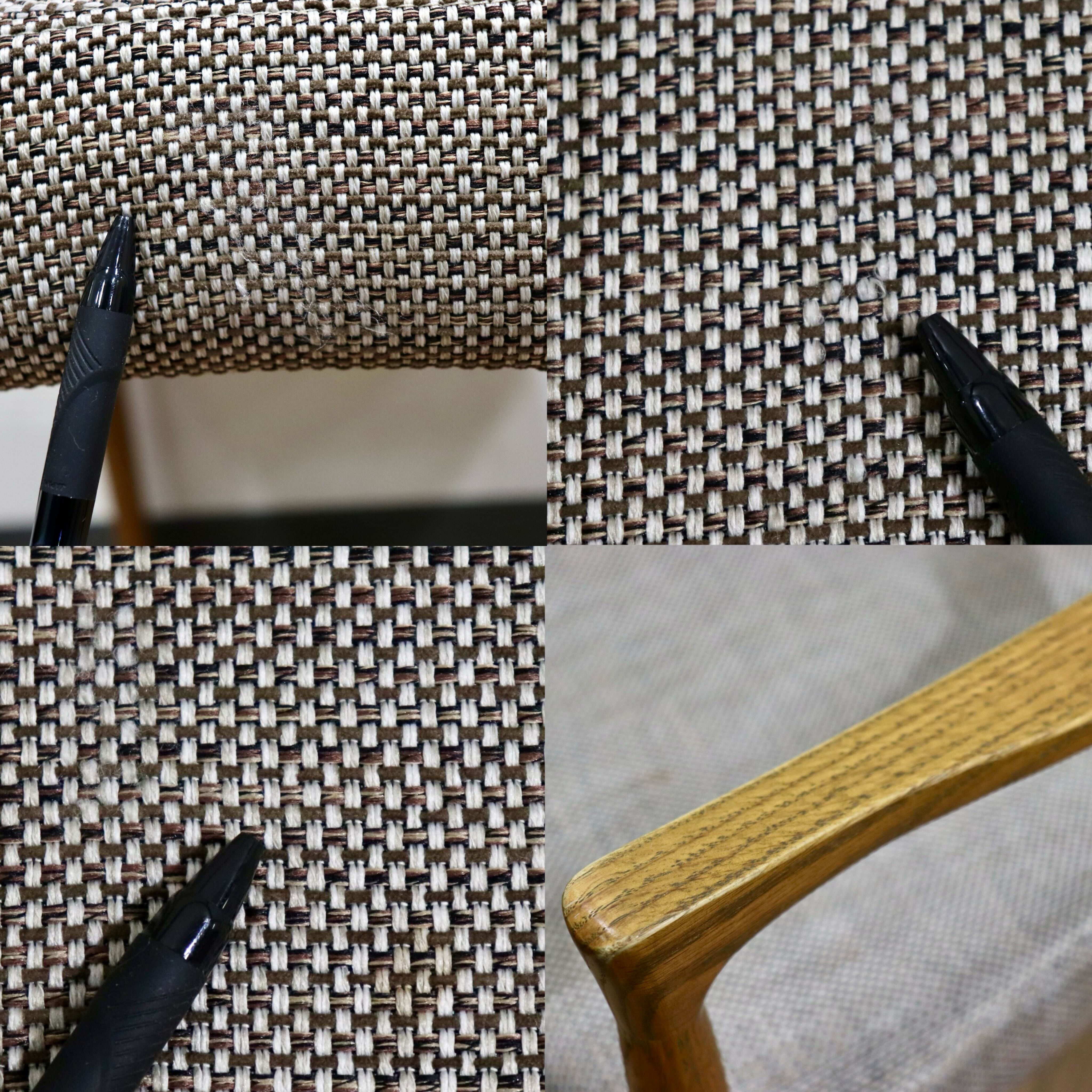 GMHK863D○冨士ファニチア / FUJI FANITURE ダイニングチェア アームチェア ファブリック カバーリング オーク材 北欧スタイル 国産家具