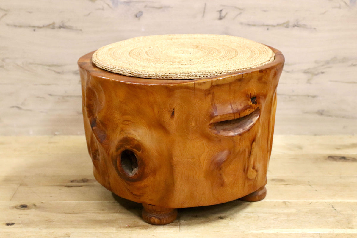 GMHH124A○世界遺産屋久杉 無垢材 スツール 椅子 腰掛け 和家具 工芸品 
