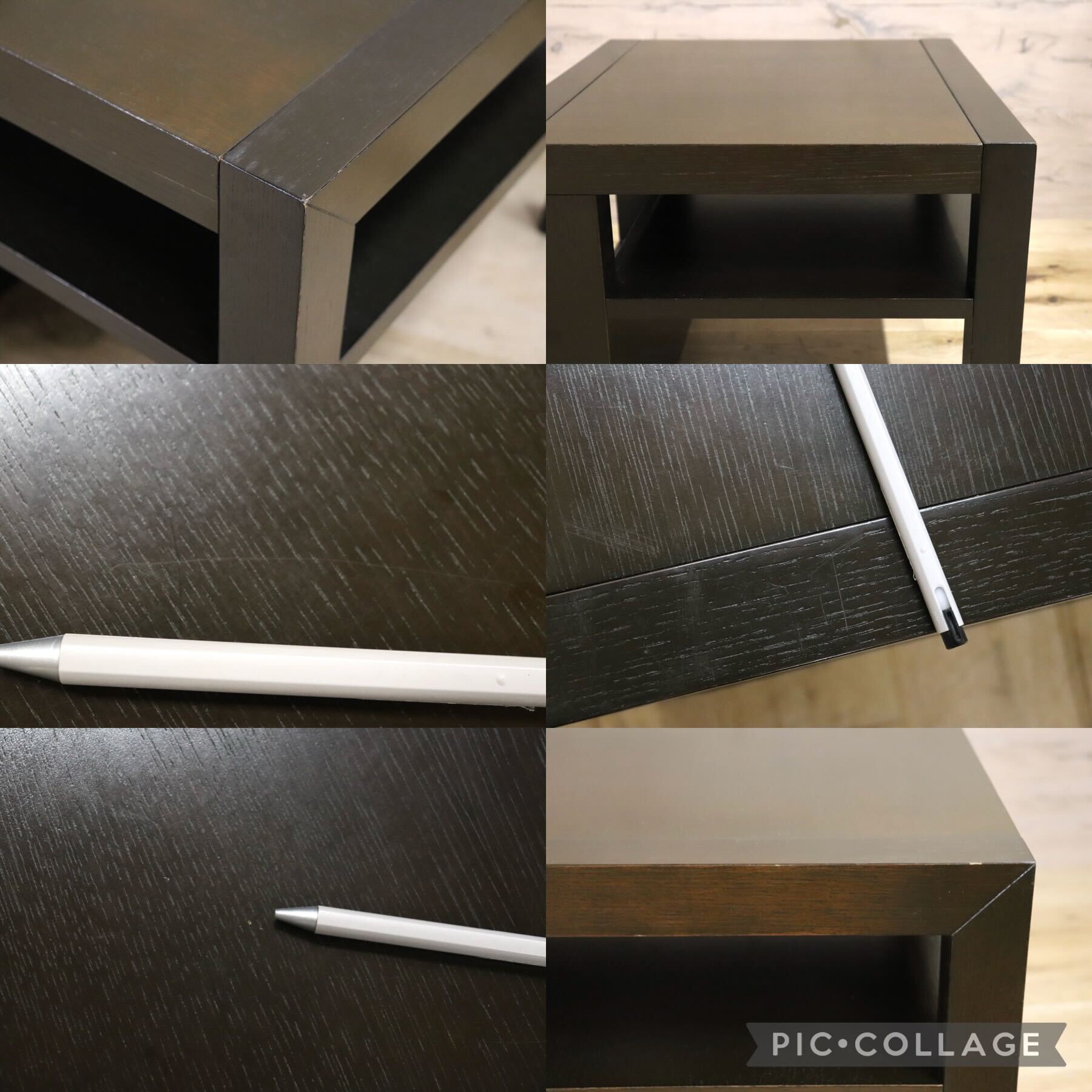 GMHN2A○IDC大塚家具 レクタ サイドテーブル ナイトテーブル 木製 マガジンラック 収納 ダークブラウン スタイリッシュ