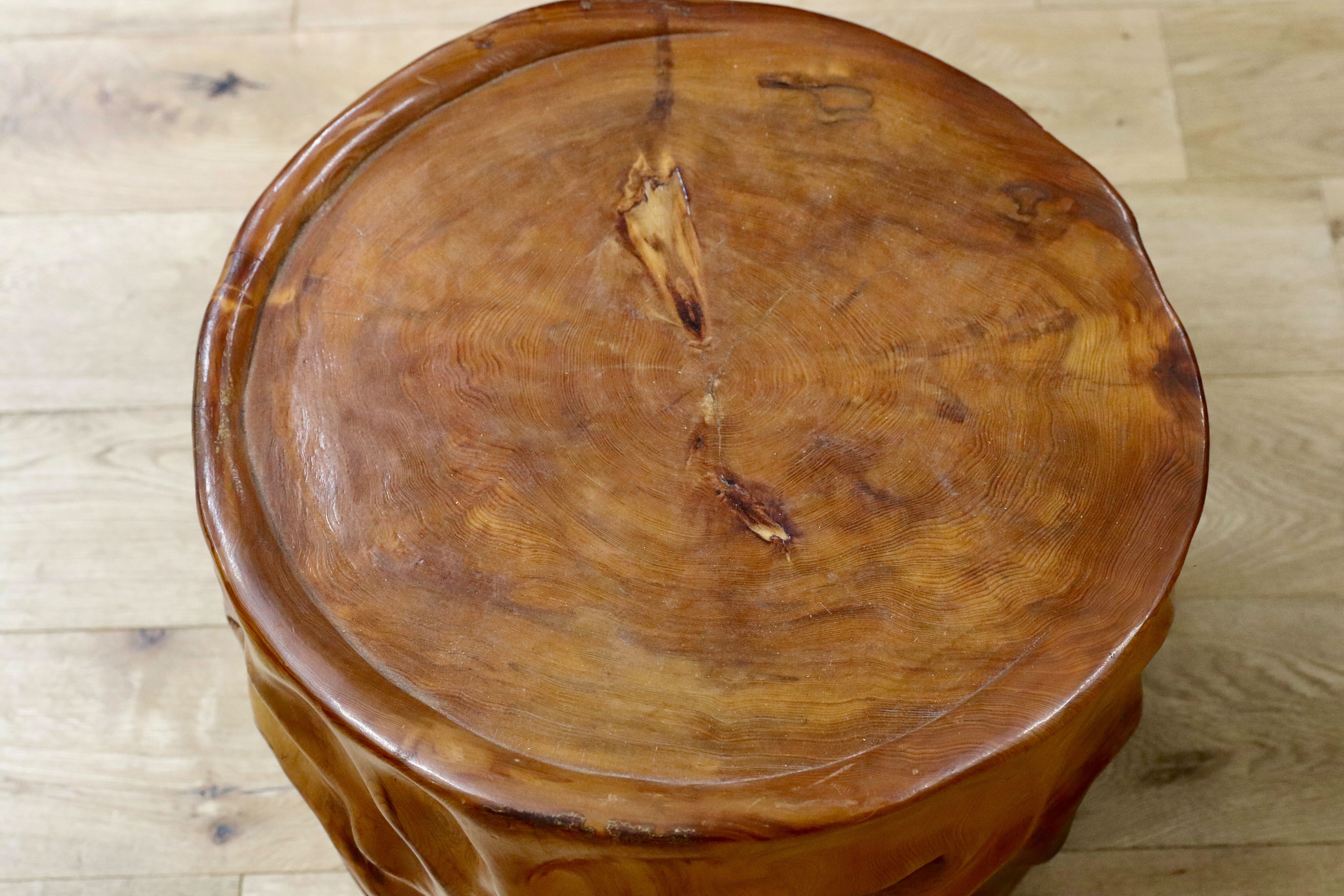 GMHH124A○世界遺産屋久杉 無垢材 スツール 椅子 腰掛け 和家具 工芸品 アンティーク チェア