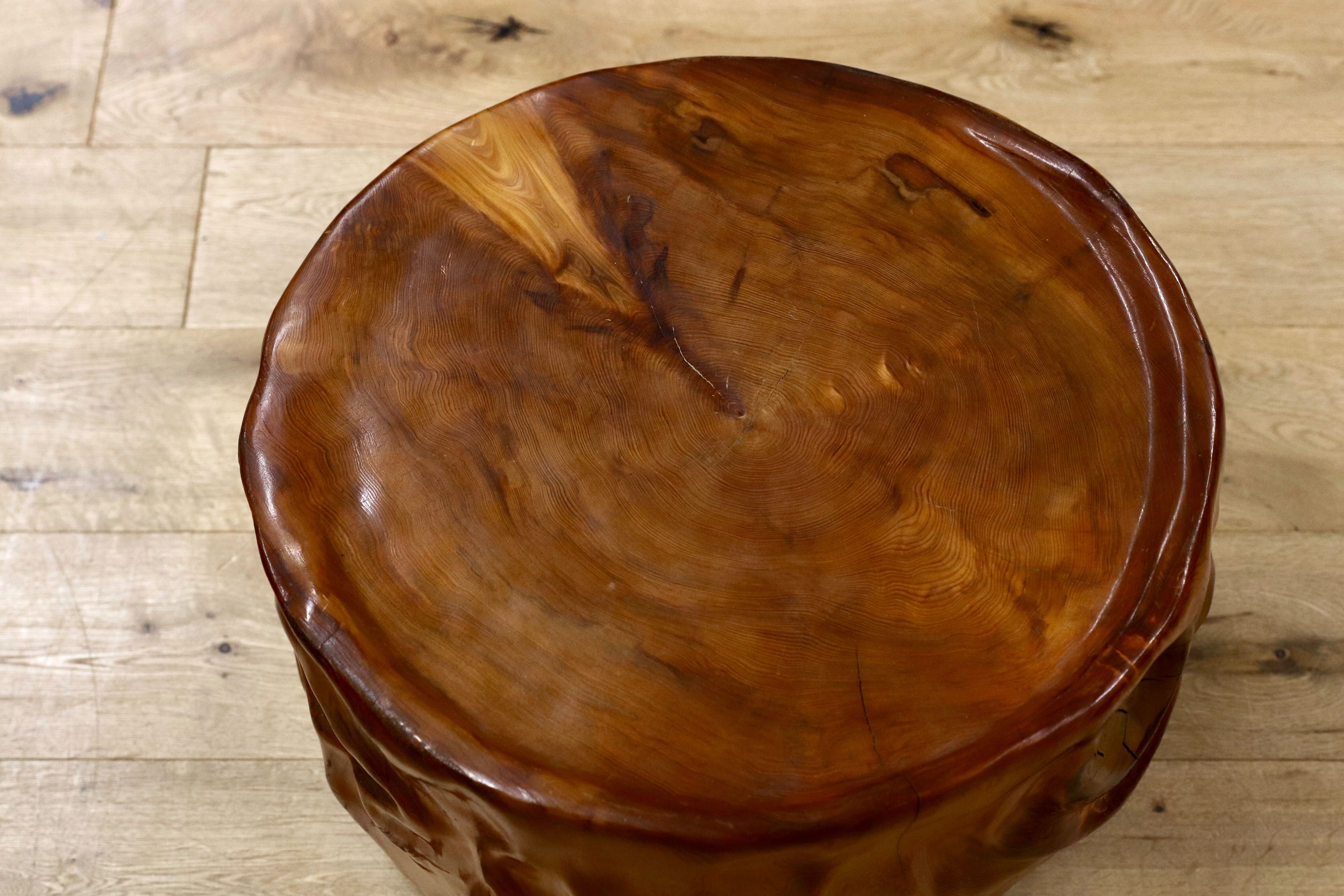 GMHH124B○世界遺産屋久杉 無垢材 スツール 椅子 腰掛け 和家具 工芸品 アンティーク チェア