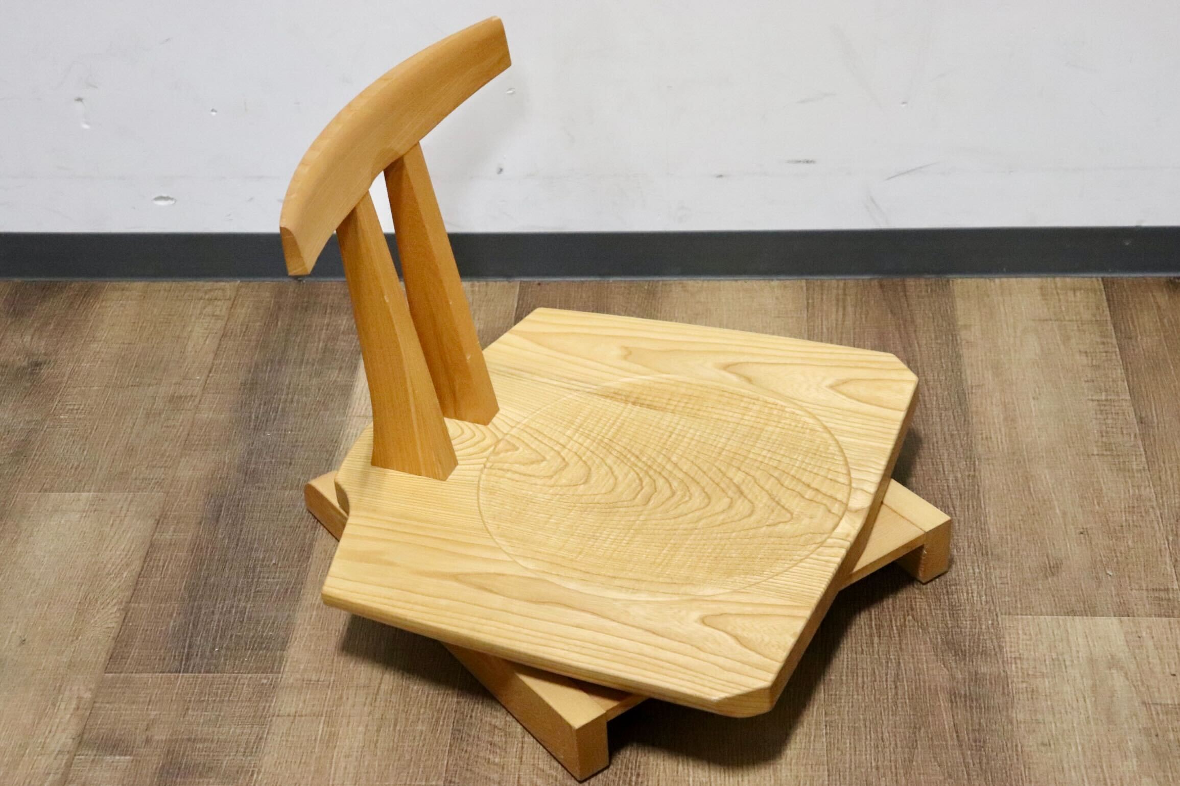 GMHN154A○KEN'S WOOD WORKING / ケンズウッドワーキング 工房家具 回転式 座椅子 座敷椅子 ローチェア 天然木 シンプル ナチュラル モダン