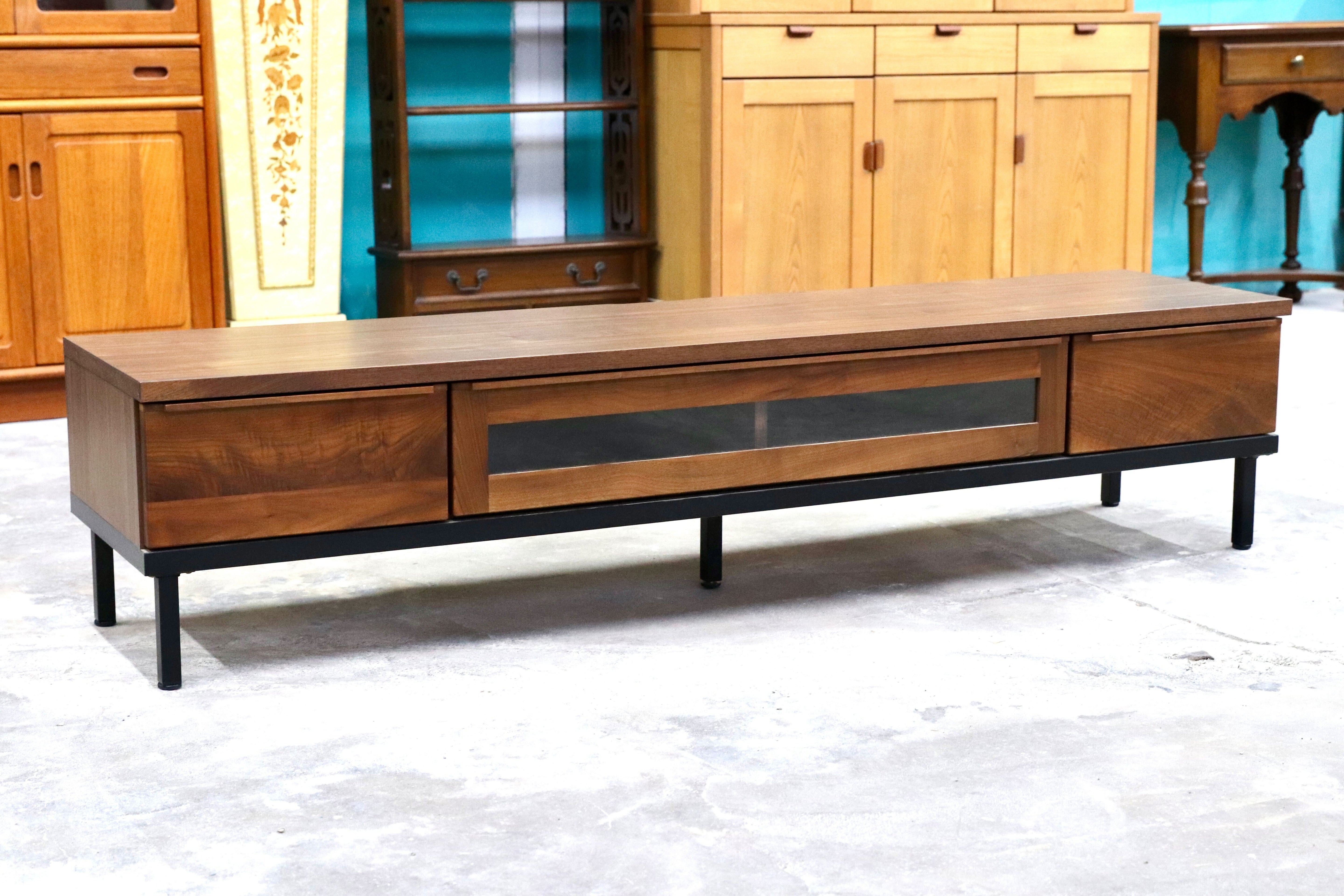 GMIS119○リム ローボード テレビボード TVボード AVボード ローボード リビング収納 ウォールナット インダストリアル 定価約6.6万