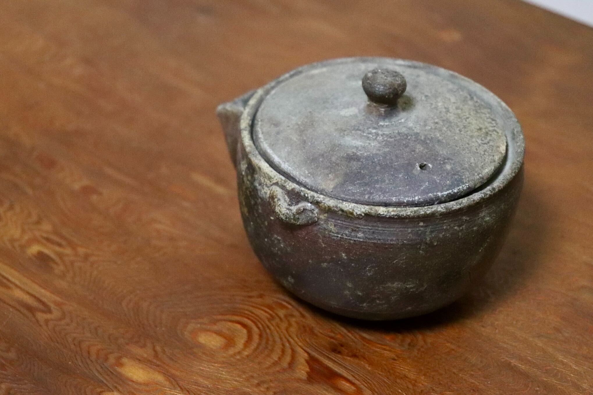 GMIO533A◯丹文窯 丹波焼 焼きしめ急須 宝瓶 煎茶道具 茶器 陶器 伝統工芸 丹波篠山 未使用
