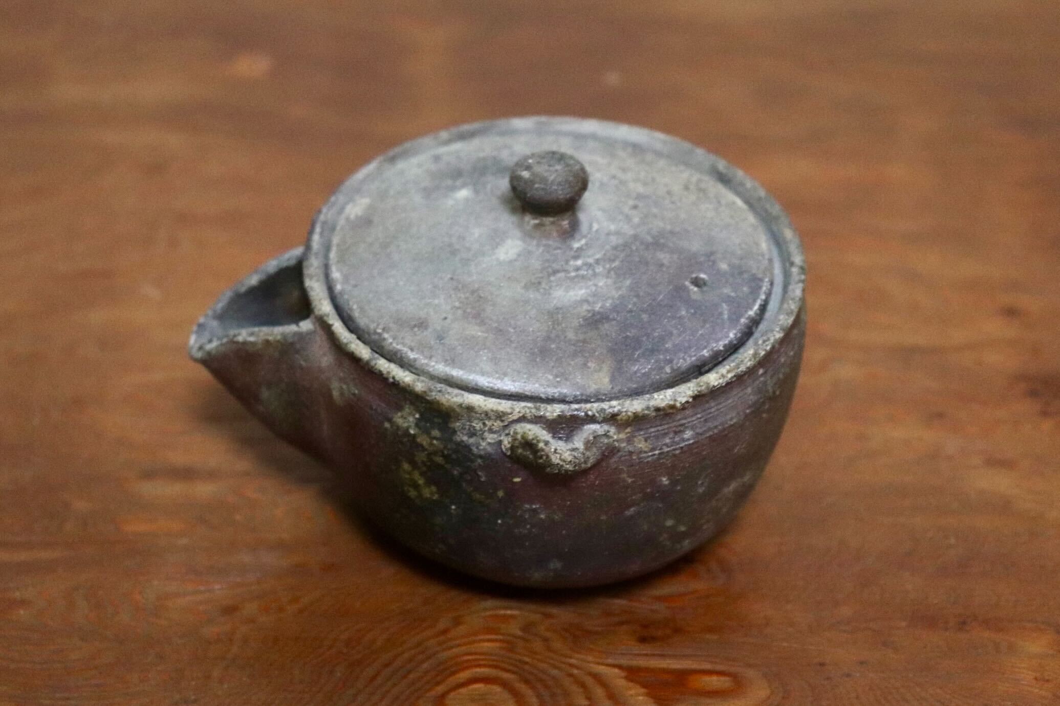 GMIO533A◯丹文窯 丹波焼 焼きしめ急須 宝瓶 煎茶道具 茶器 陶器 伝統工芸 丹波篠山 未使用