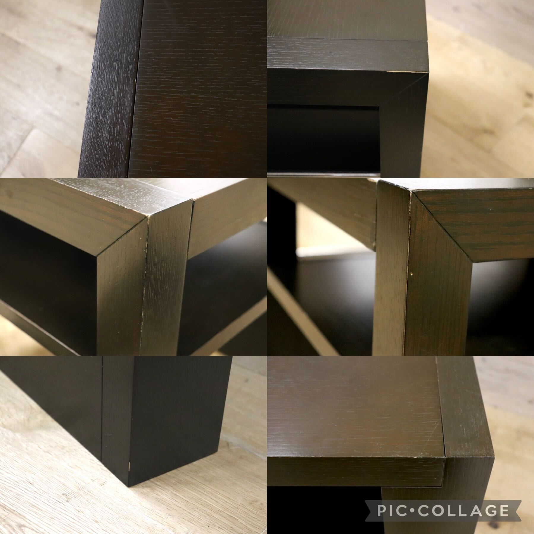 GMHN2B○IDC大塚家具 レクタ サイドテーブル ナイトテーブル 木製 マガジンラック 収納 ダークブラウン スタイリッシュ