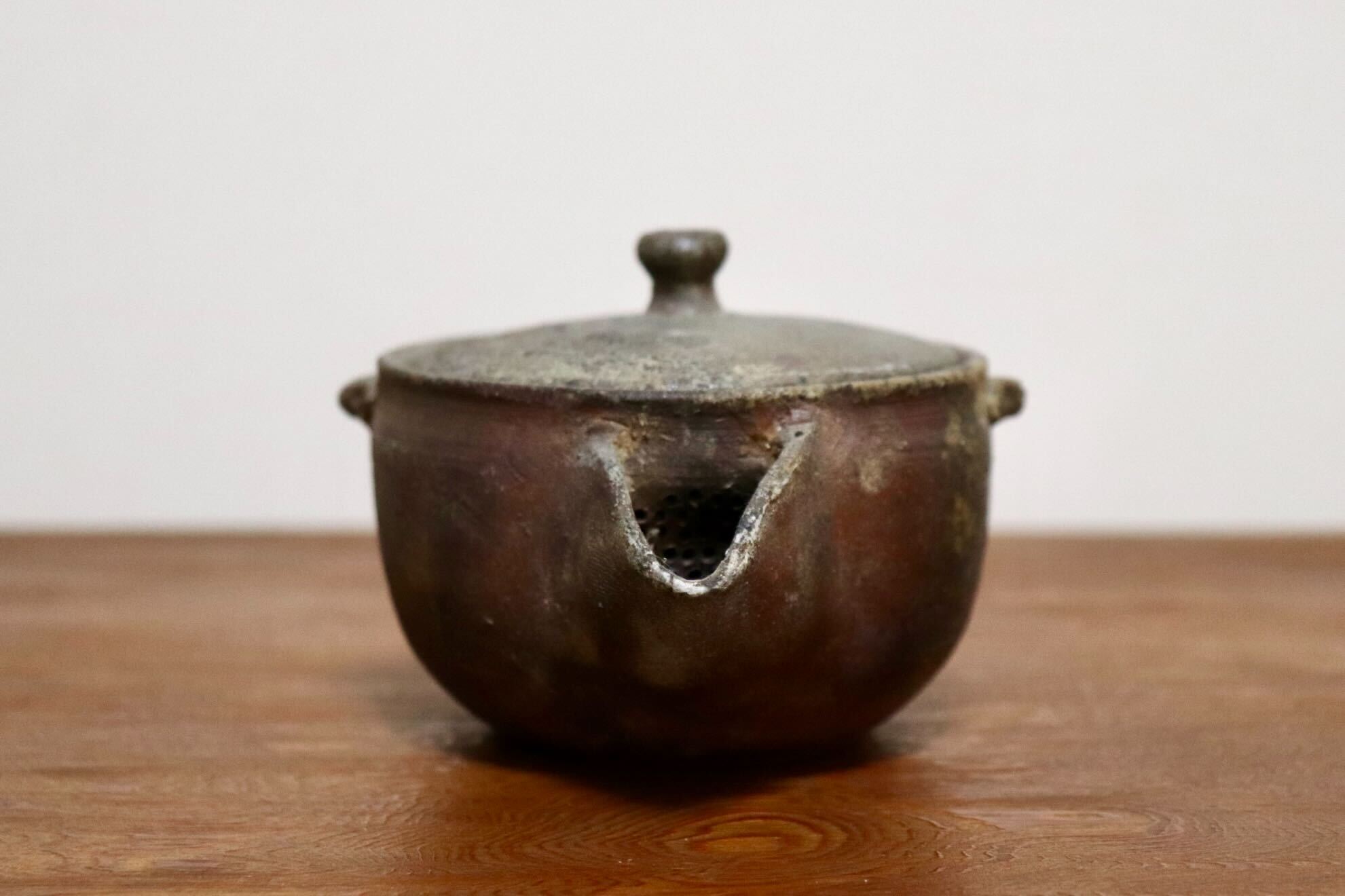 GMIO533A◯丹文窯 丹波焼 焼きしめ急須 宝瓶 煎茶道具 茶器 陶器 伝統工芸 丹波篠山 未使用