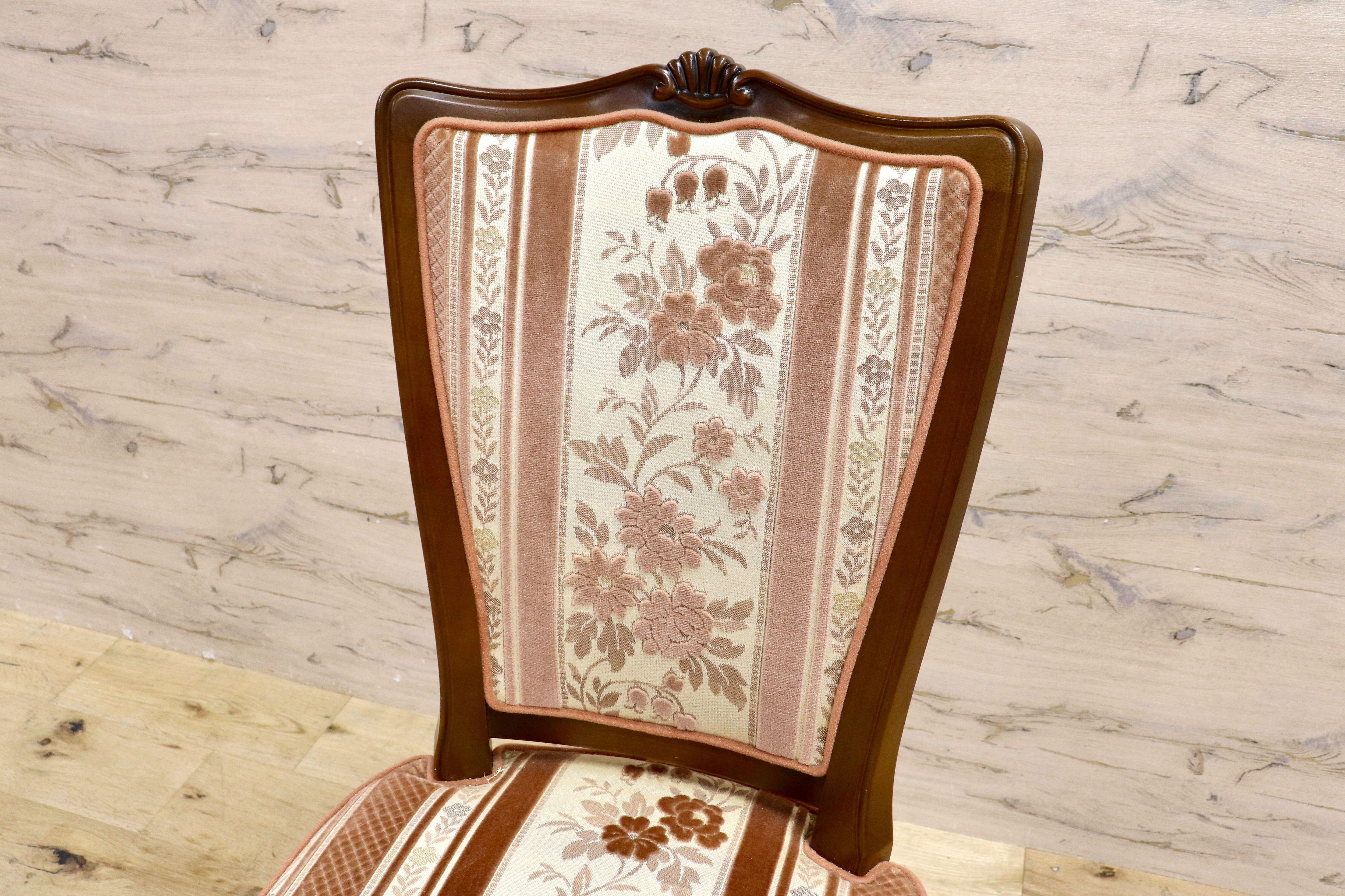 GMIS112C○maruni / マルニ マキシマム エドワードチェア ダイニングチェア 2脚セット 猫脚 鋲打ち アンティーク ロココ調 定価約30万