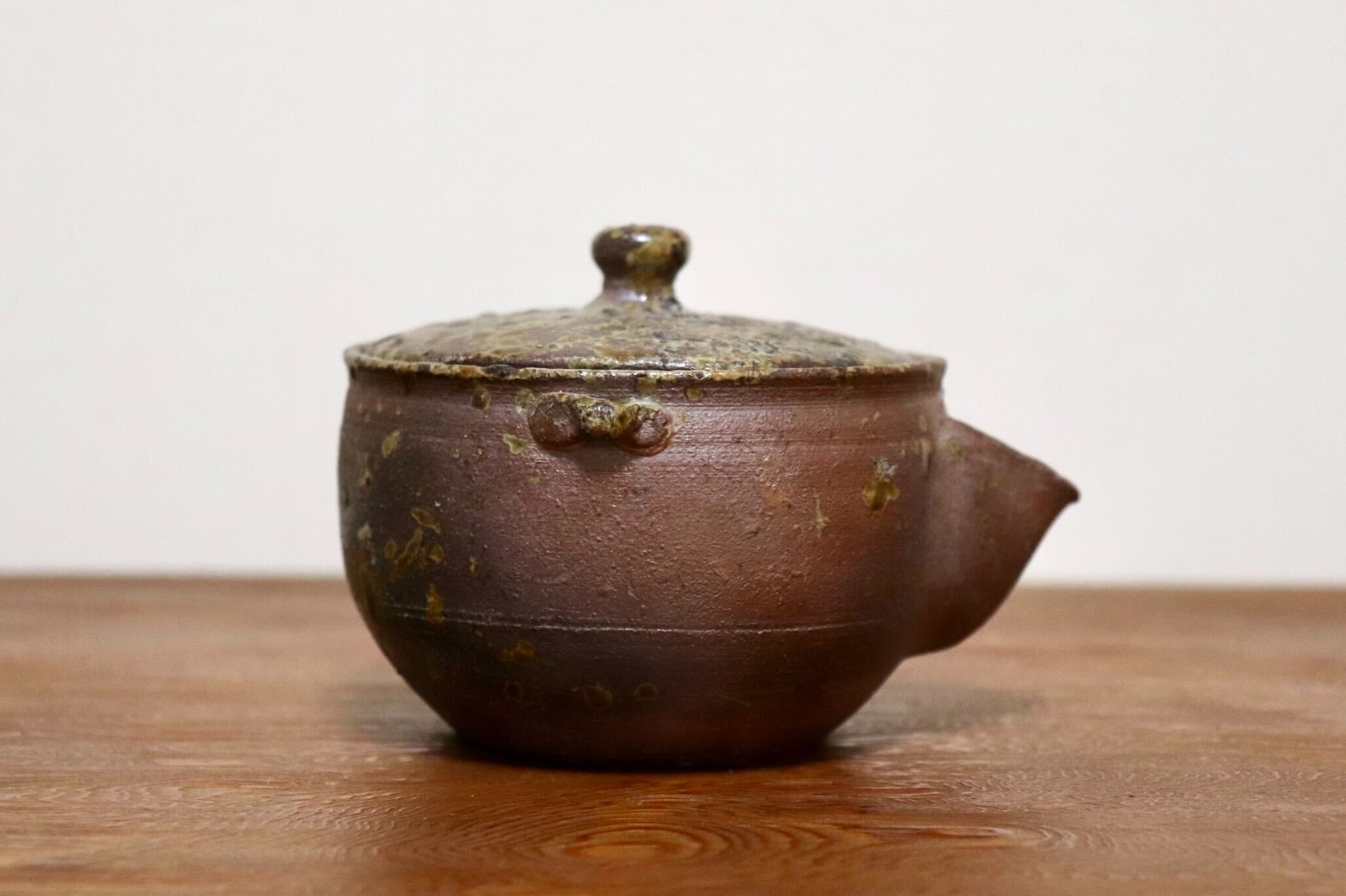 GMIO533B◯丹文窯 丹波焼 焼きしめ急須 宝瓶 煎茶道具 茶器 陶器 伝統工芸 丹波篠山 未使用