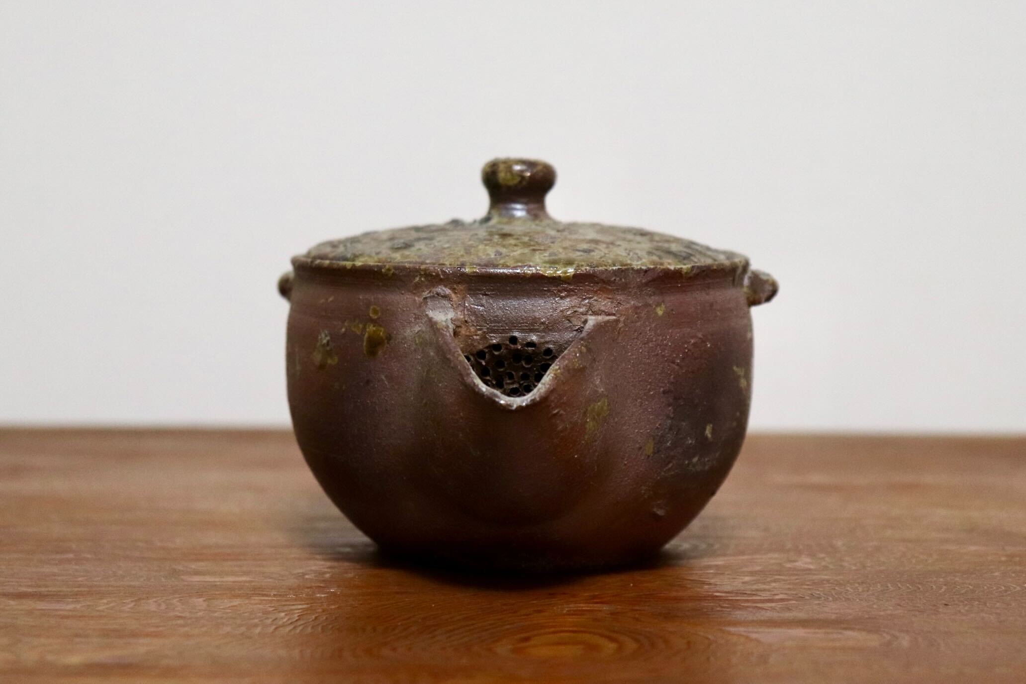 GMIO533B◯丹文窯 丹波焼 焼きしめ急須 宝瓶 煎茶道具 茶器 陶器 伝統工芸 丹波篠山 未使用