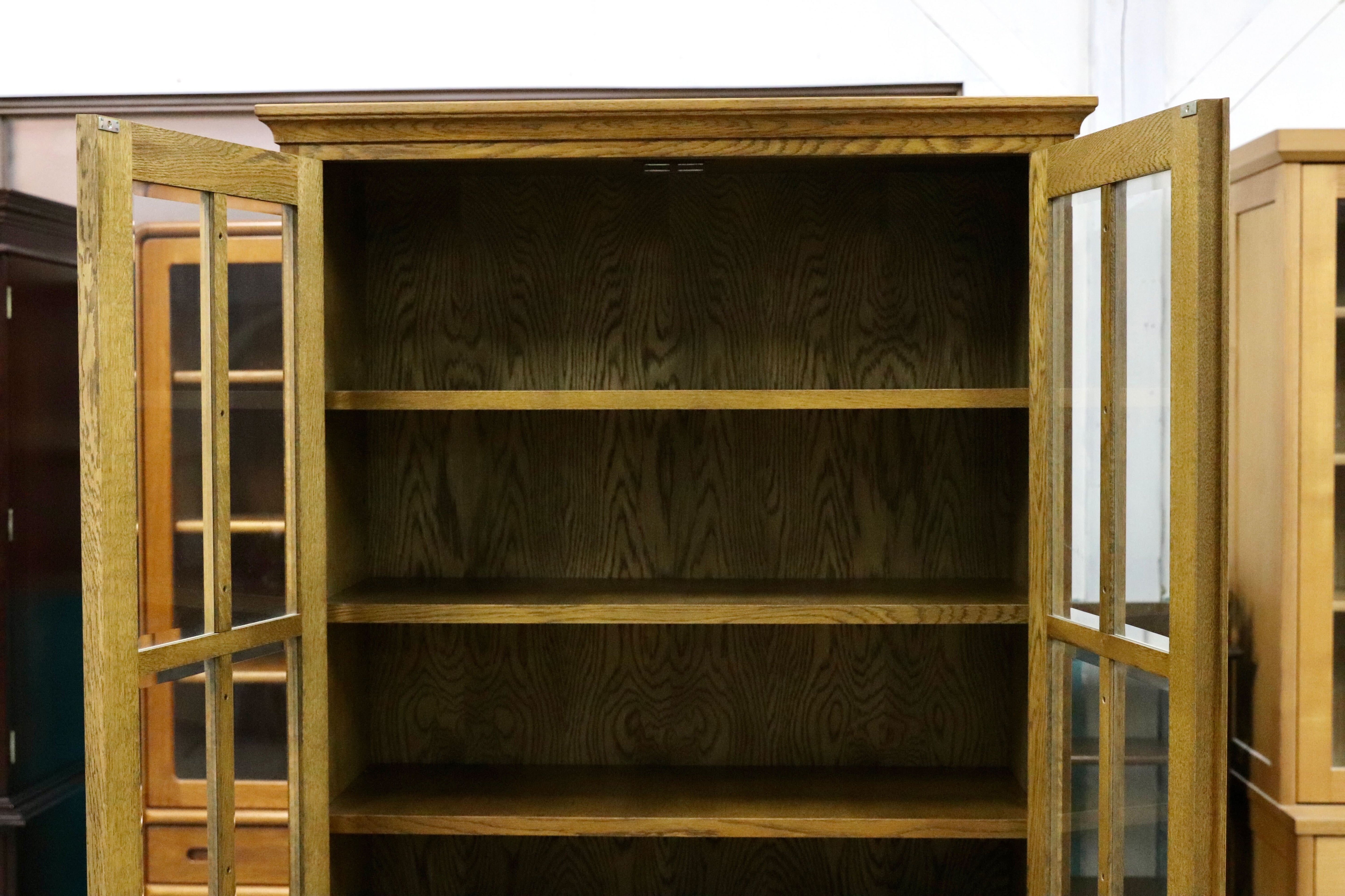 GMIK257○和光 楢材 ブックシェルフ 本棚 本箱 キャビネット 和モダン レトロ アンティーク調