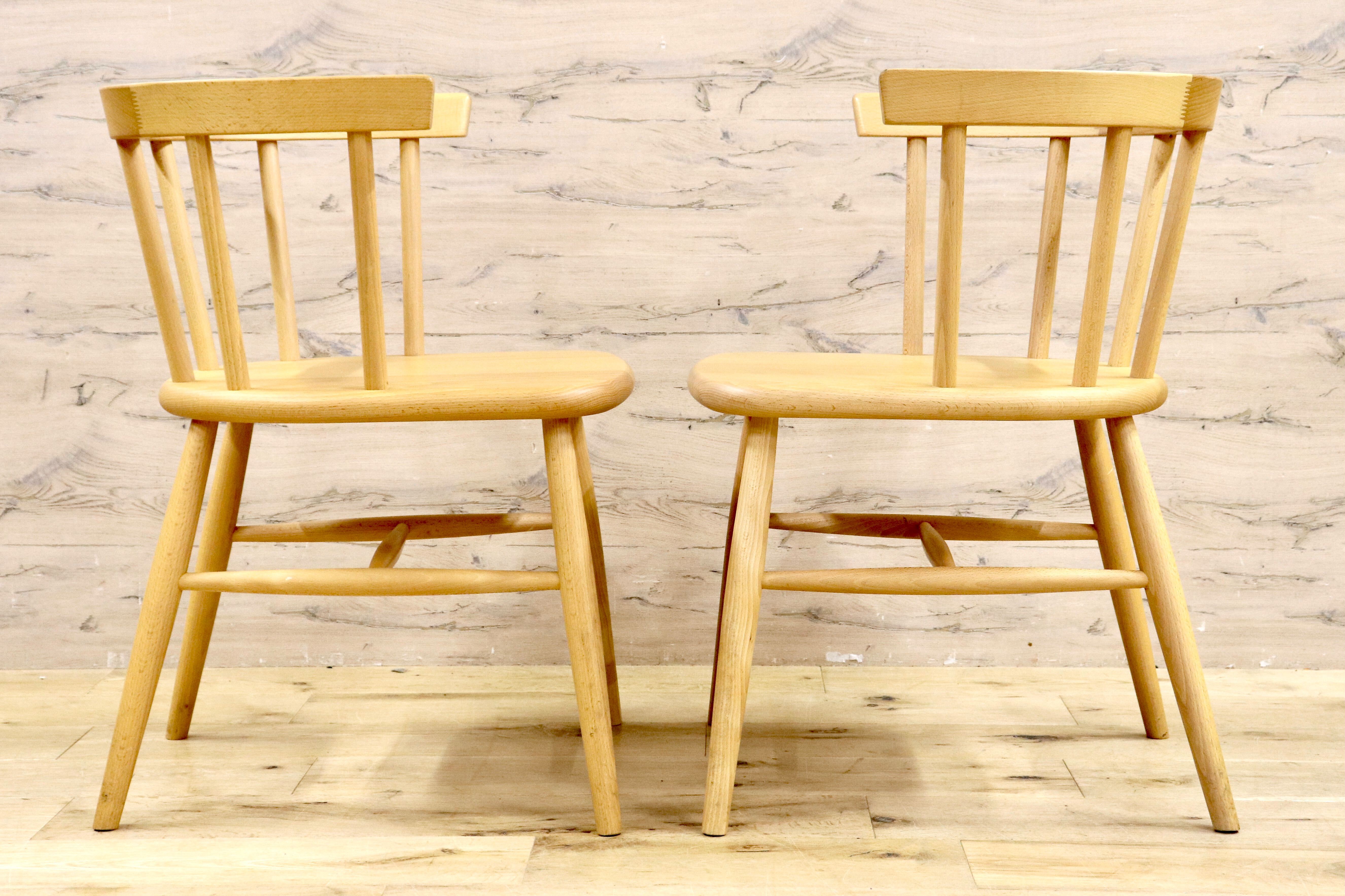 GMIH263F○KINOSHITA / キノシタ calore ダイニングチェア 2脚セット セミアームチェア 椅子 シンプル ナチュラル 木製家具 北欧スタイル