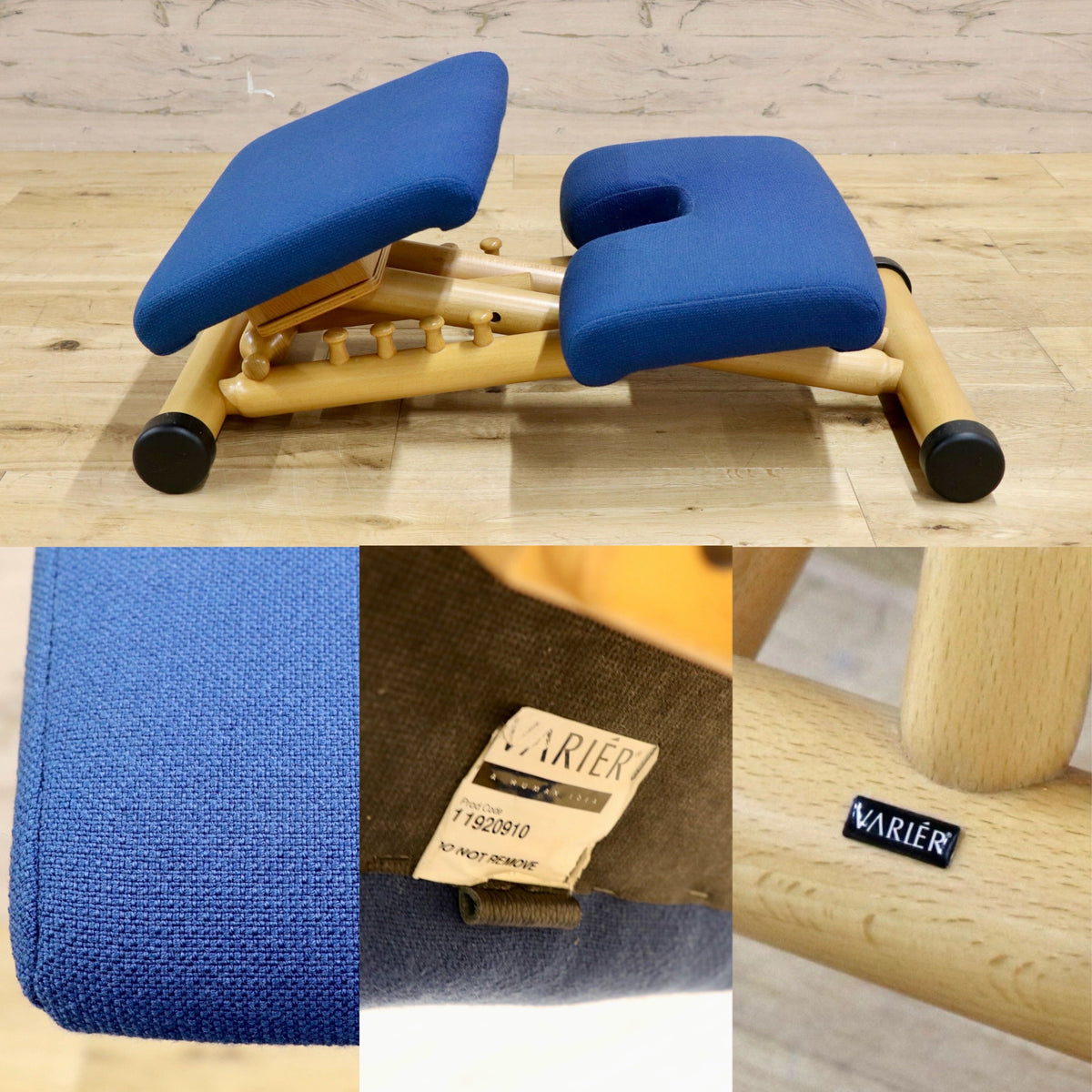 GMJH358B○VARIER / ヴァリエール マルチバランスチェア balans ブルー 学習椅子 姿勢矯正 高さ調節 北欧 モダン 旧STOKKE 定価約12万