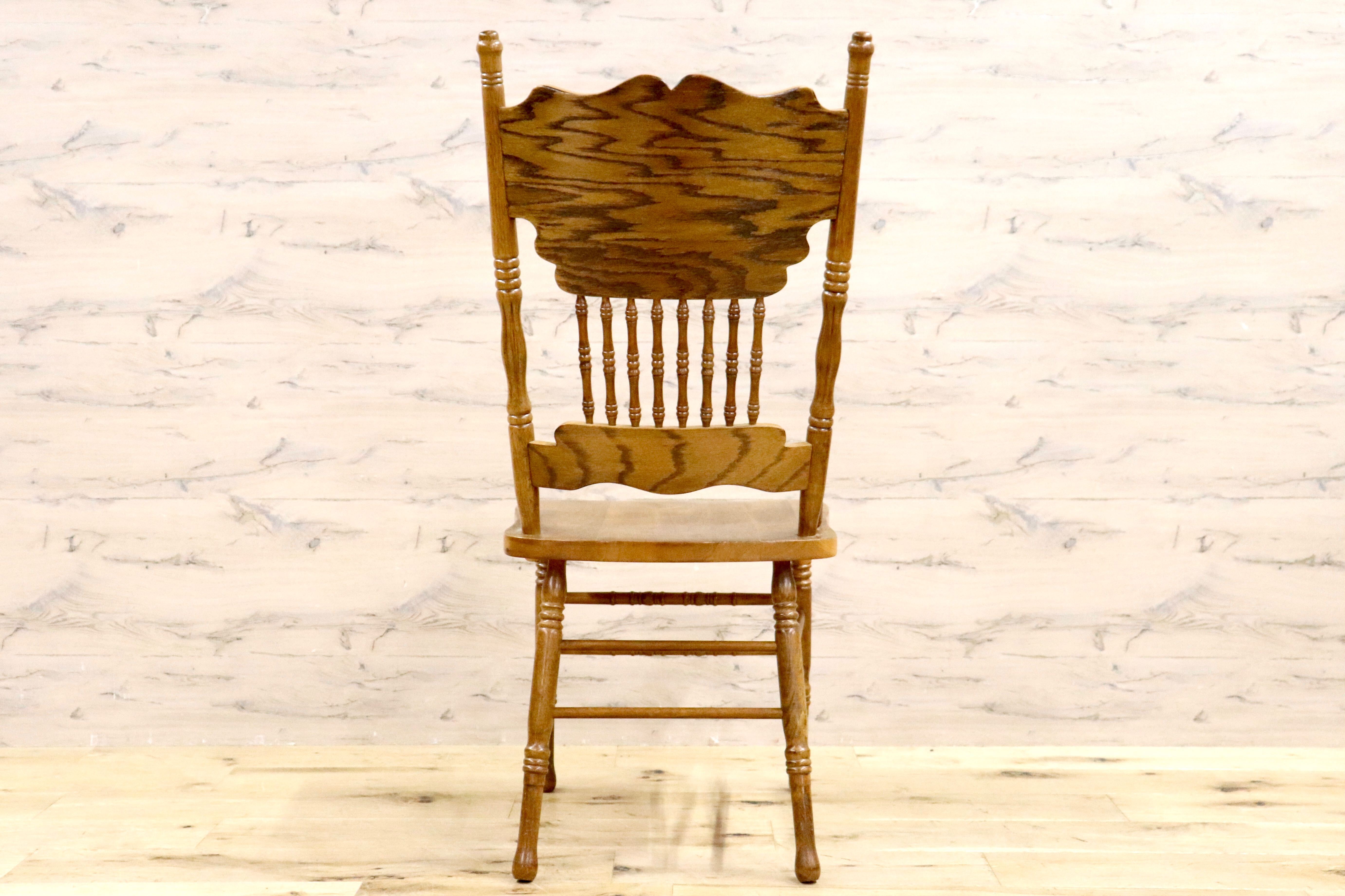 GMHK409B○IDC大塚家具 shin leeシンリー アンティーク 木製 ダイニングチェア 椅子 ウィンザーチェア 彫刻 カントリー 定価約10万