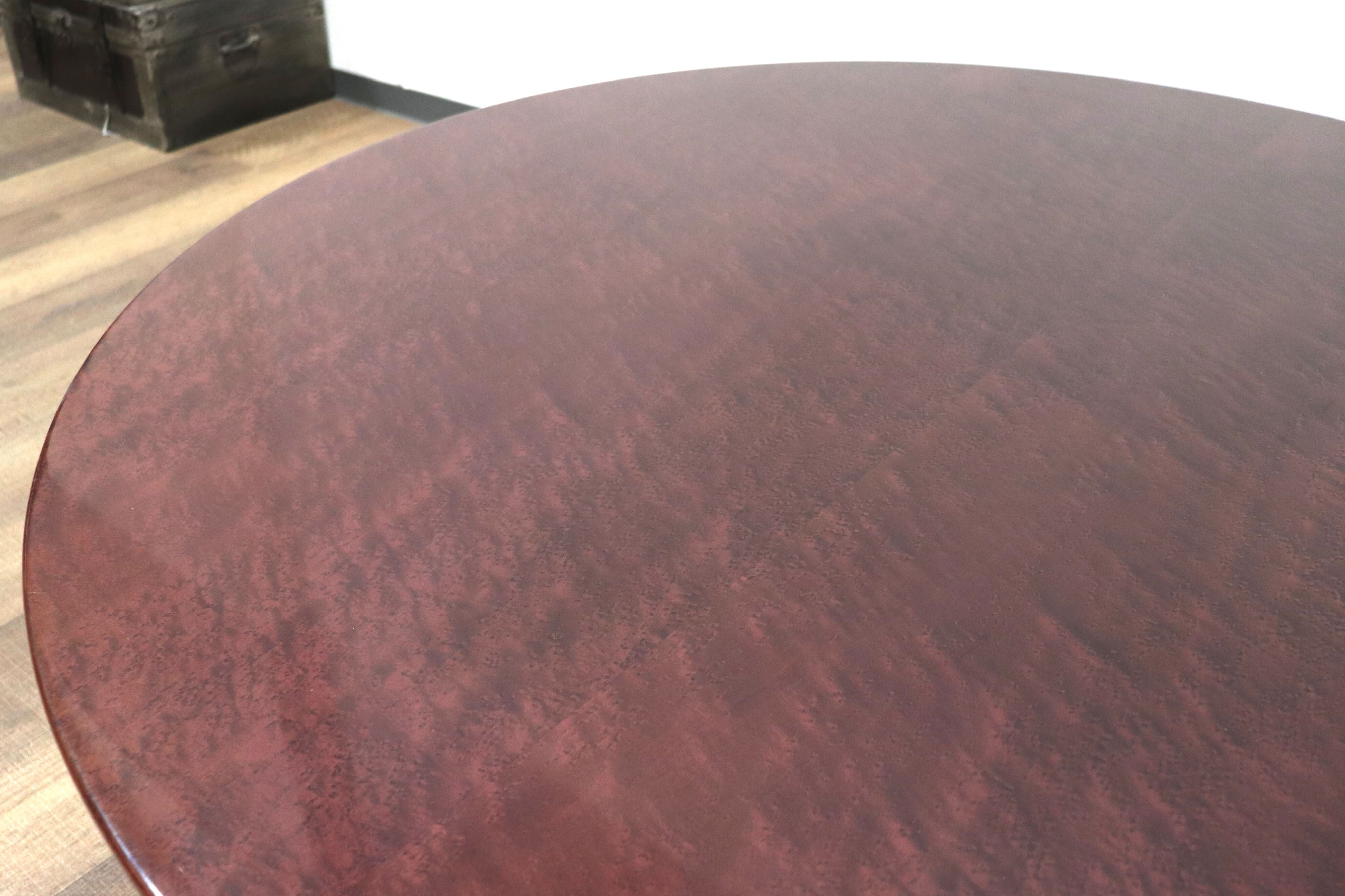 GMGK172○Saporiti Italia / サポリティ イタリア バーズアイメープル ラウンドテーブル リビングテーブル 座卓 モダン 希少 定価約40万