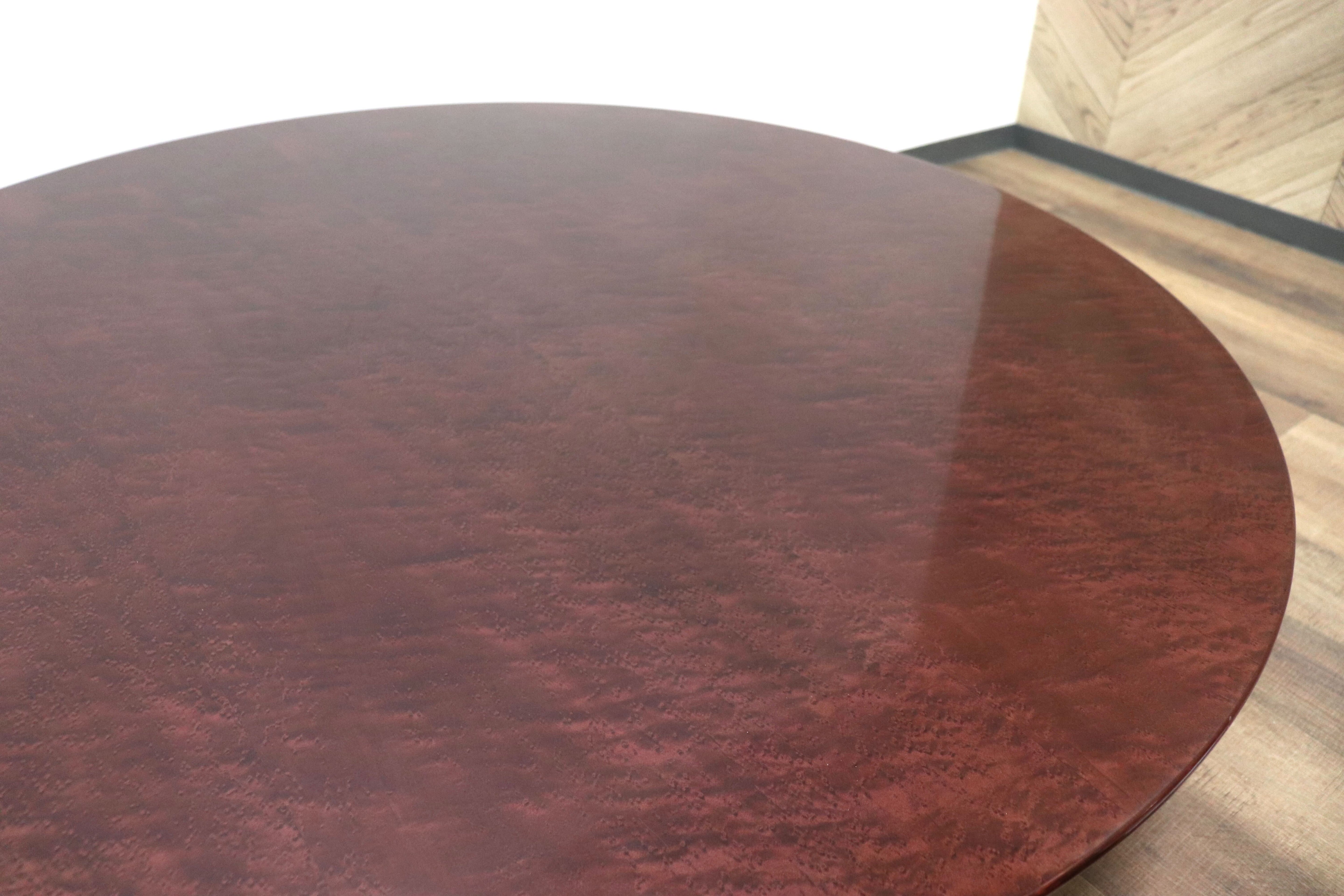 GMGK172○Saporiti Italia / サポリティ イタリア バーズアイメープル ラウンドテーブル リビングテーブル 座卓 モダン 希少 定価約40万