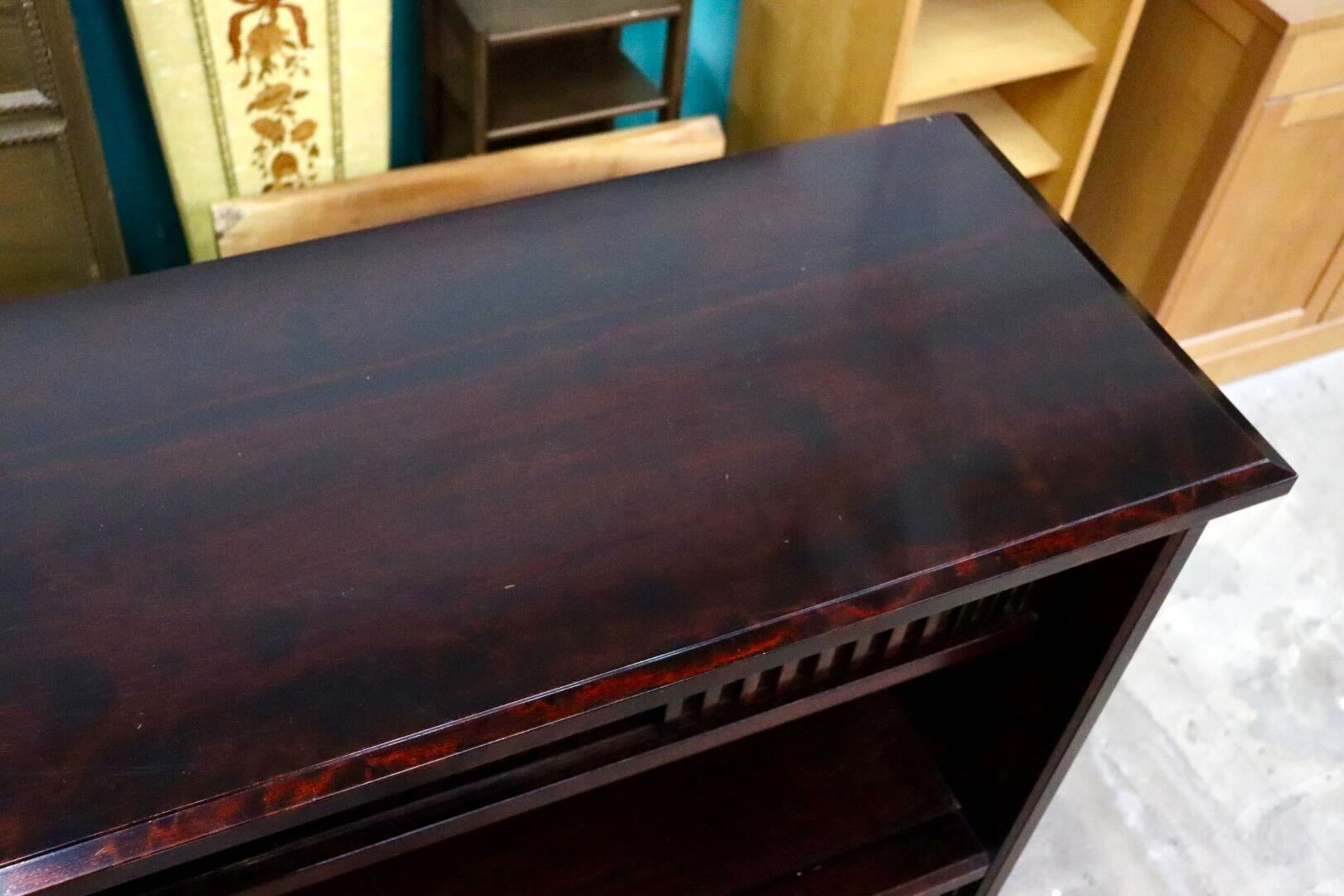 GMIS532○九州民芸家具 茶棚 飾り棚 サイドボード リビングボード キャビネット ミズメザクラ 和家具 和モダン 古民家 定価約45万